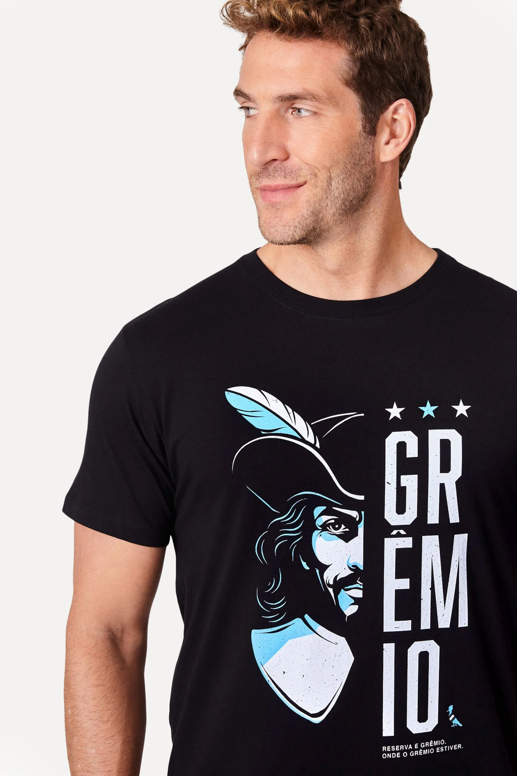 CAMISETA MOSQUETEIRO HALF FACE GREMIO