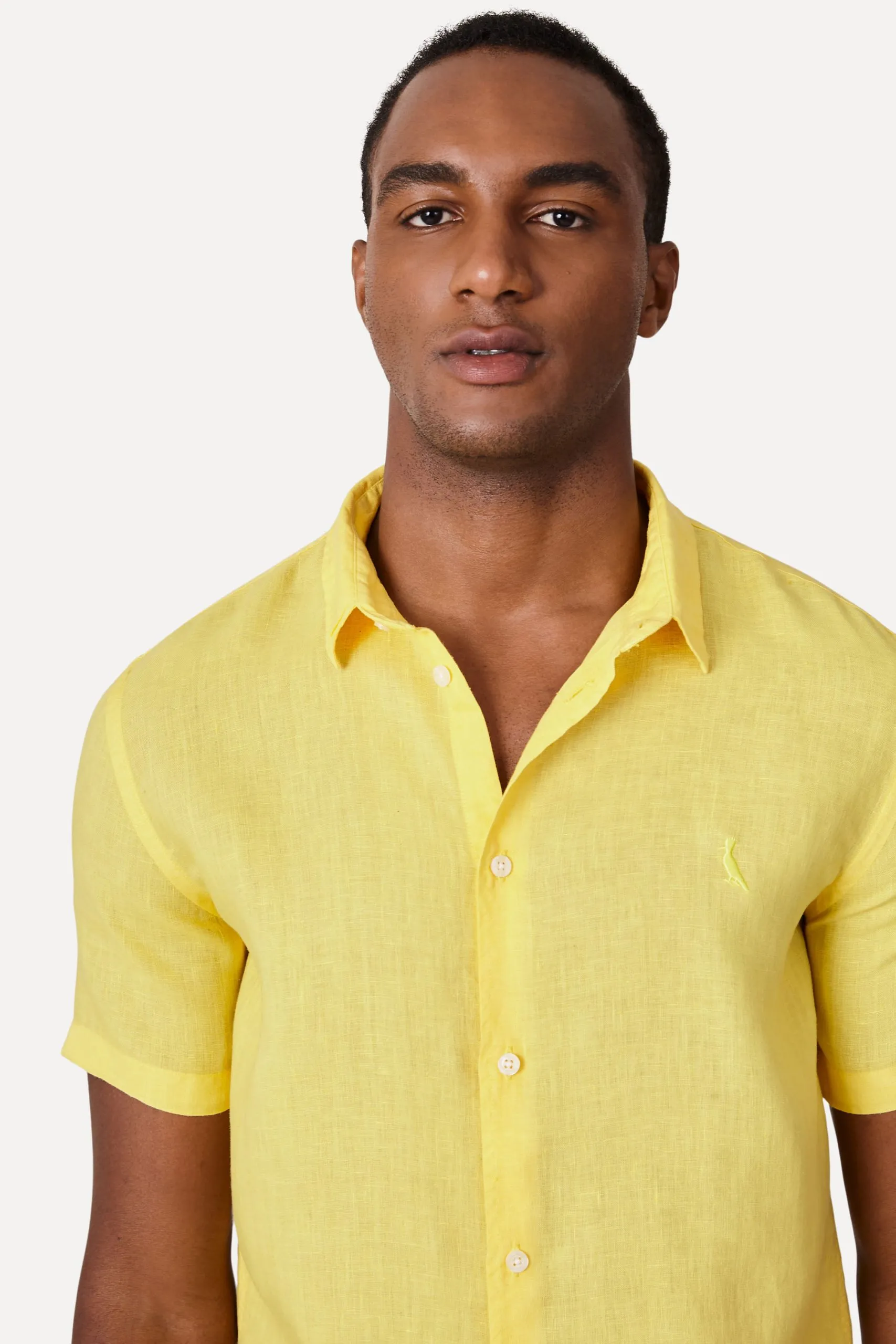 CAMISA MC LINHO TINTURADO