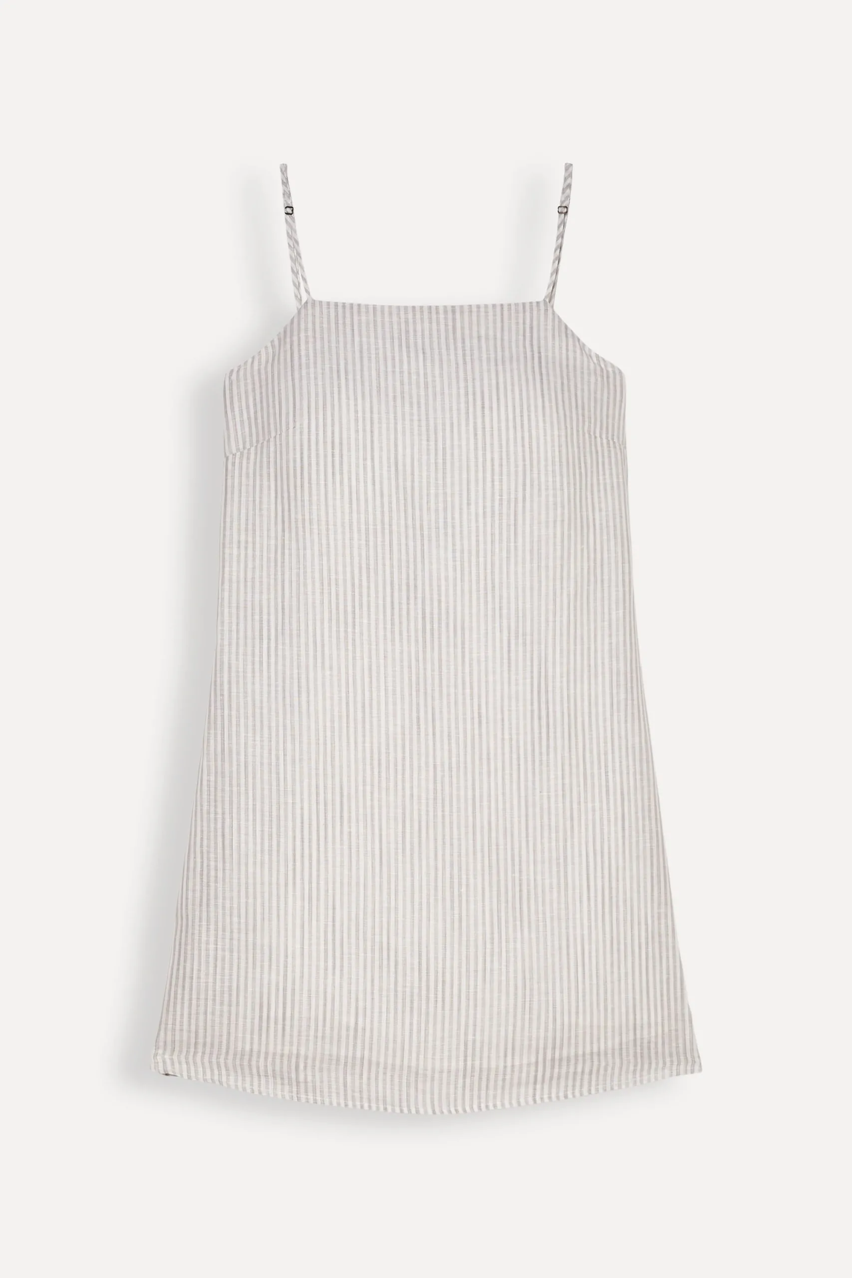 VESTIDO DE LINHO LISTRADO CURTO