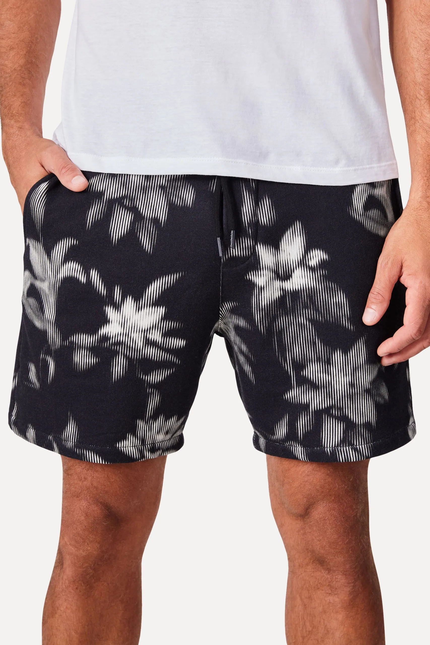 BERMUDA MOLETOM ESTAMPA BLUR FLOWER