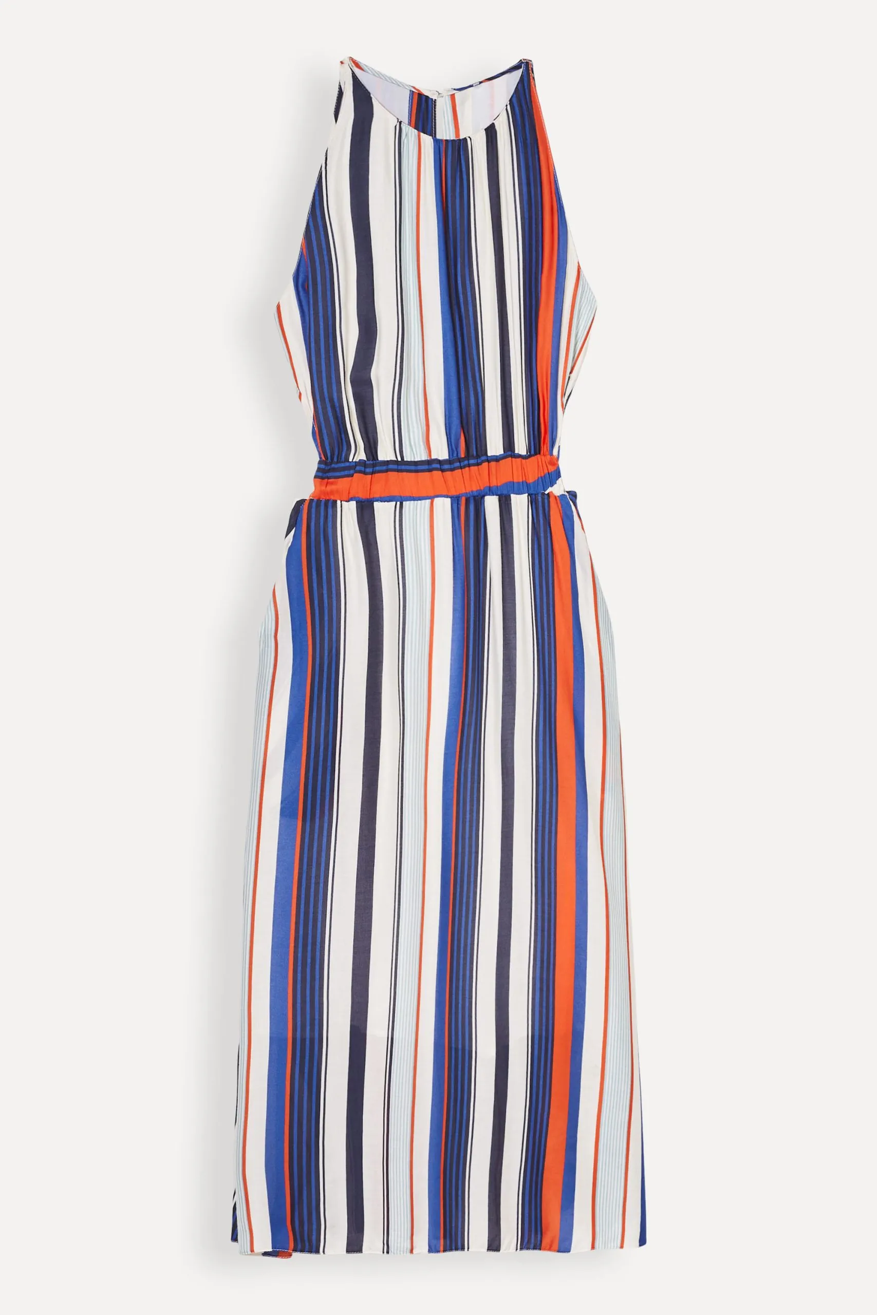 VESTIDO MIDI LISTRA NAVY