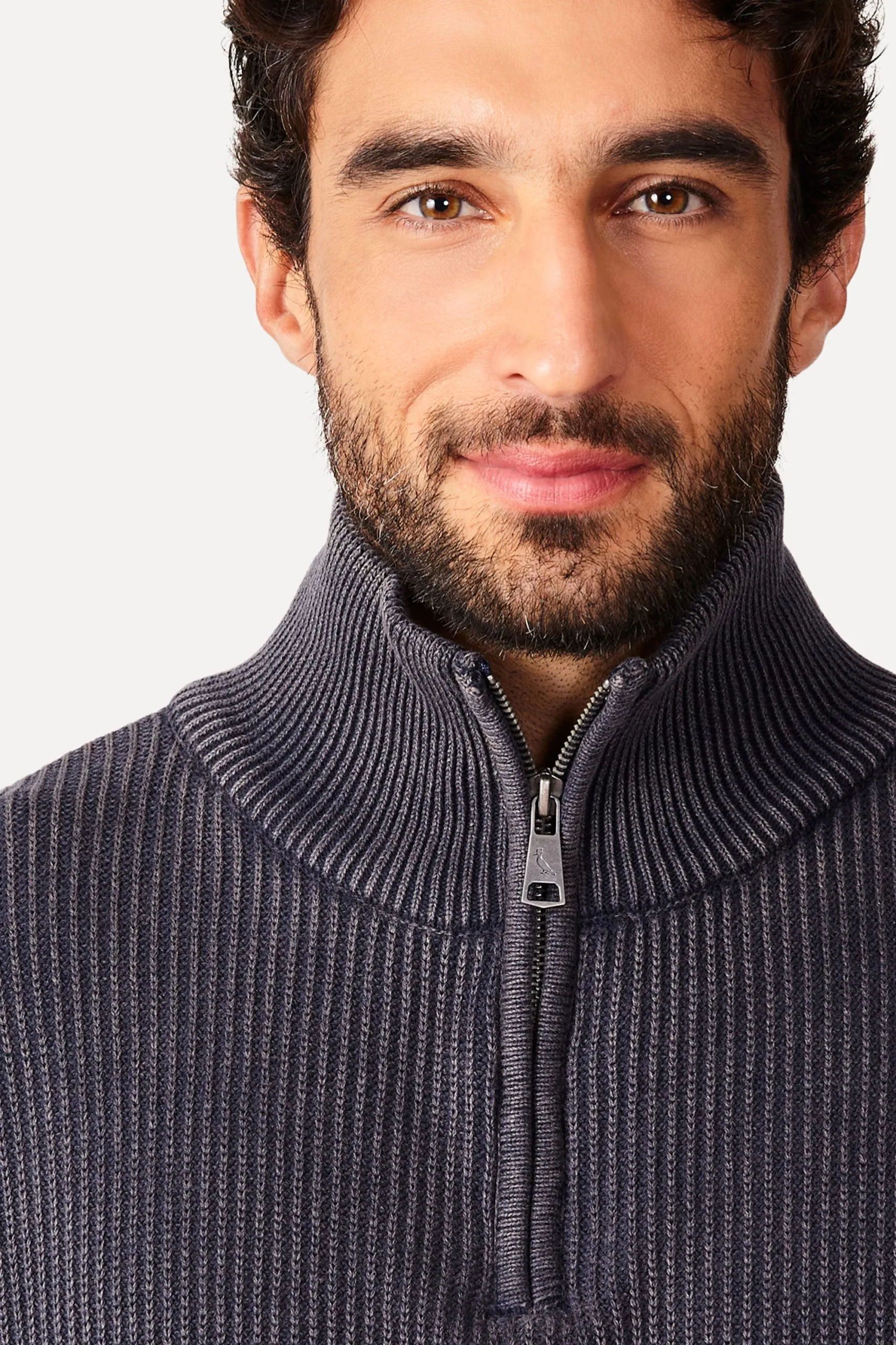 TRICOT MEIO ZIPER ESTONADO