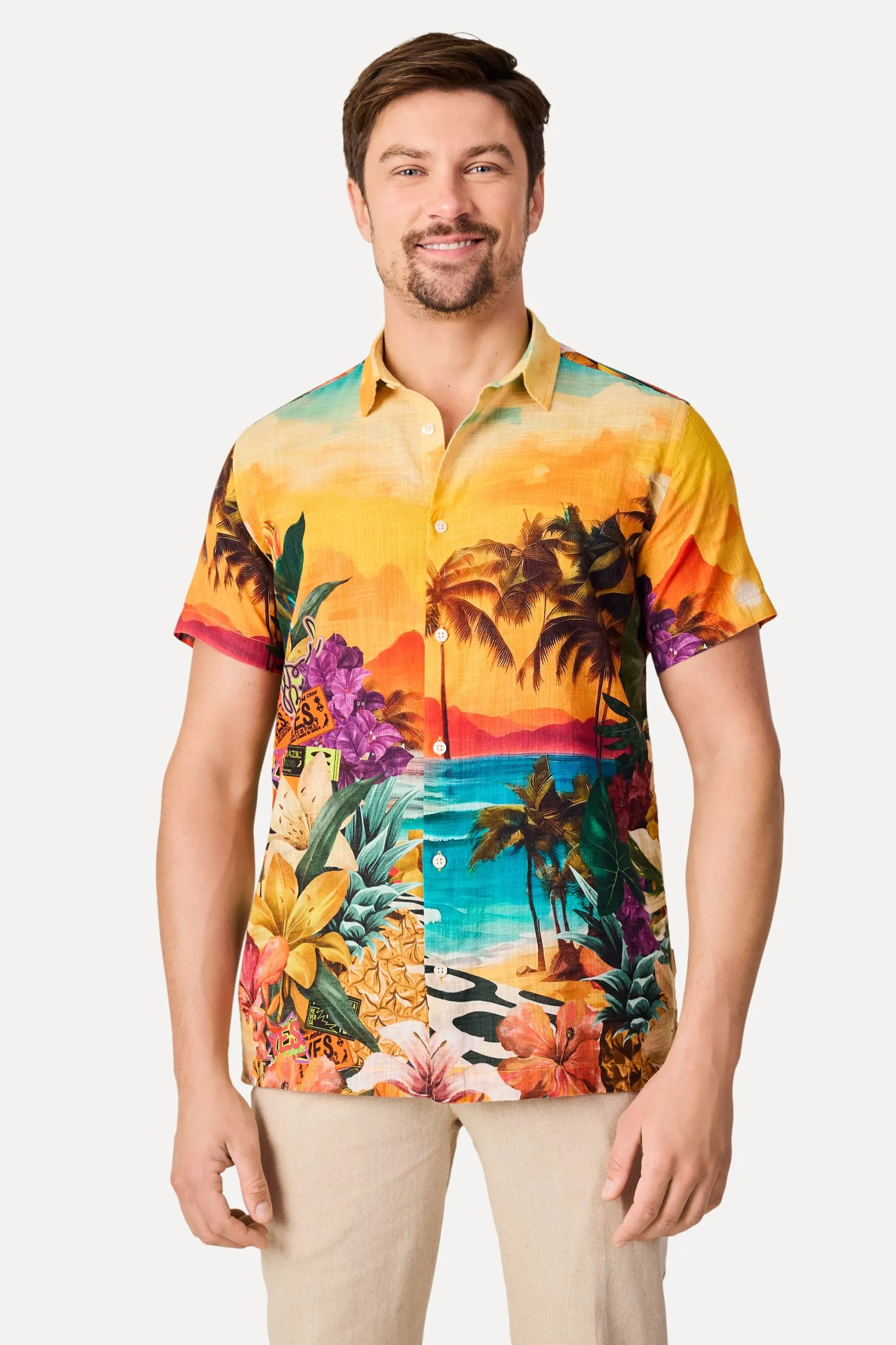 CAMISA MANGA CURTA ESTAMPA YES BRAZIL