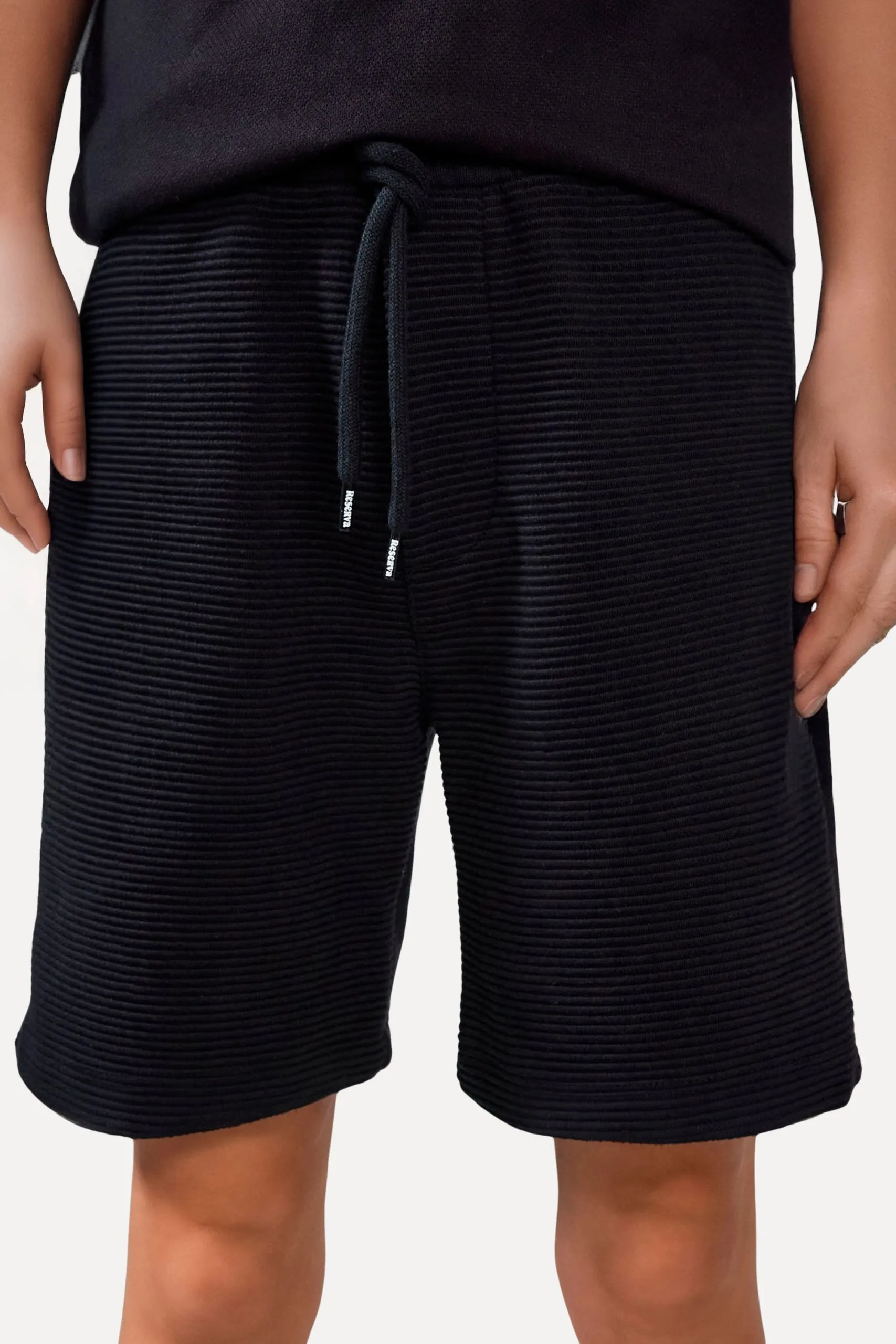 BERMUDA MINI MOLETOM NERVURAS