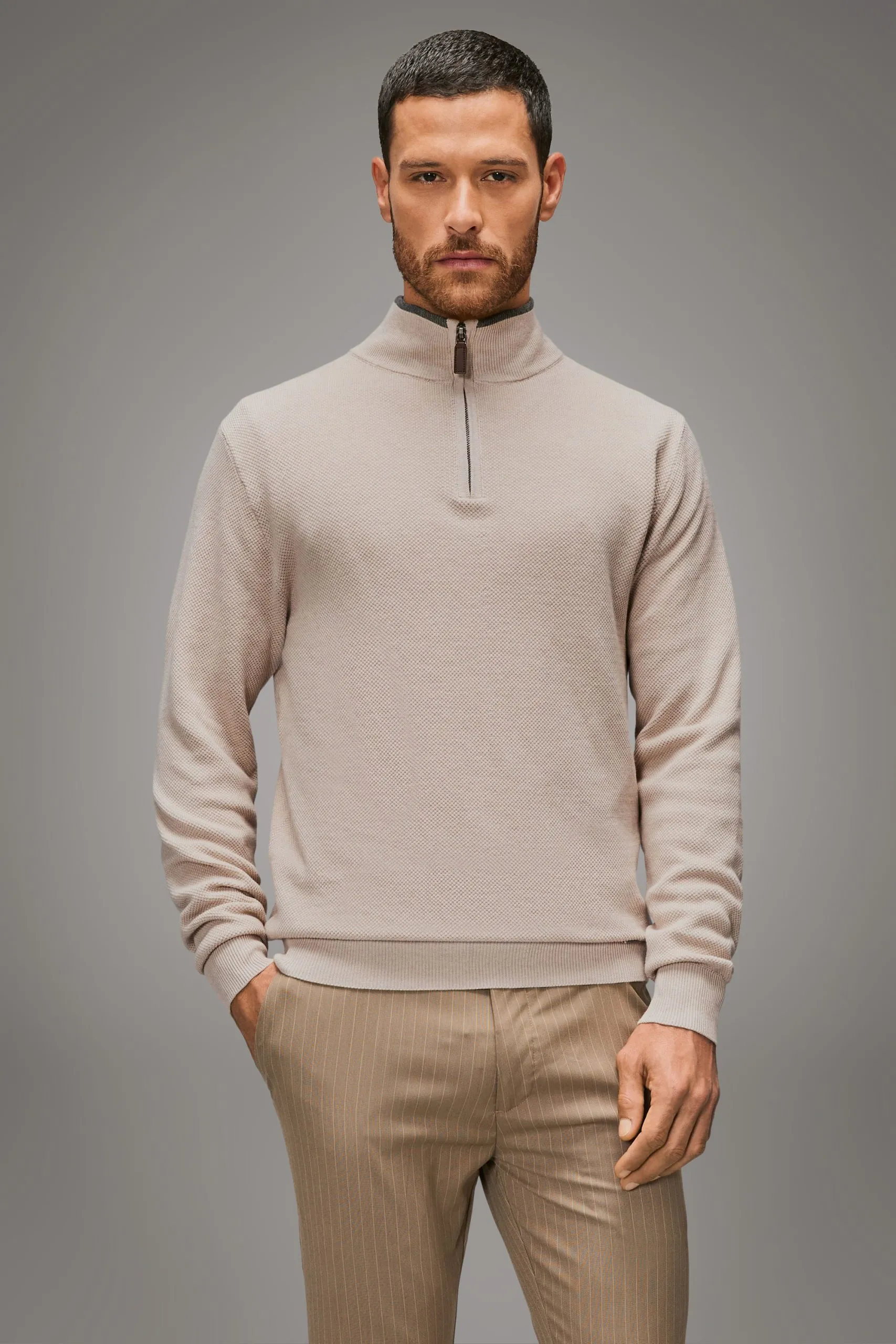 TRICOT MEIO ZIPER BROOKLIN