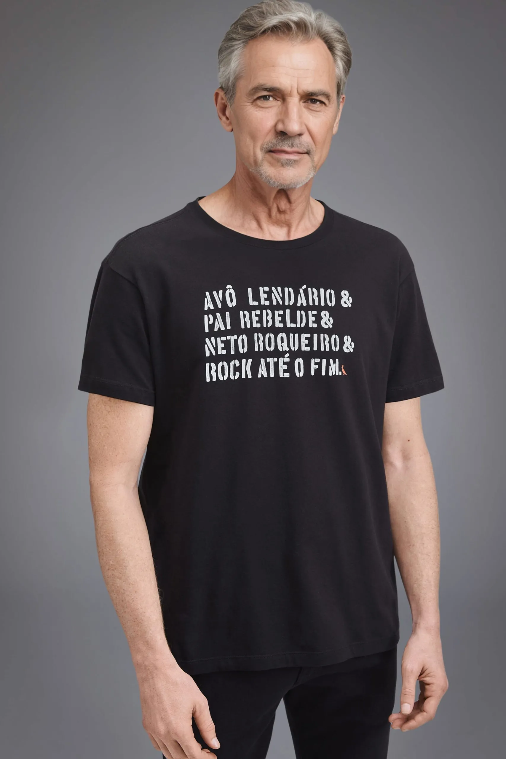 CAMISETA EST LENDARIO&REBELDE&ROQUEIRO