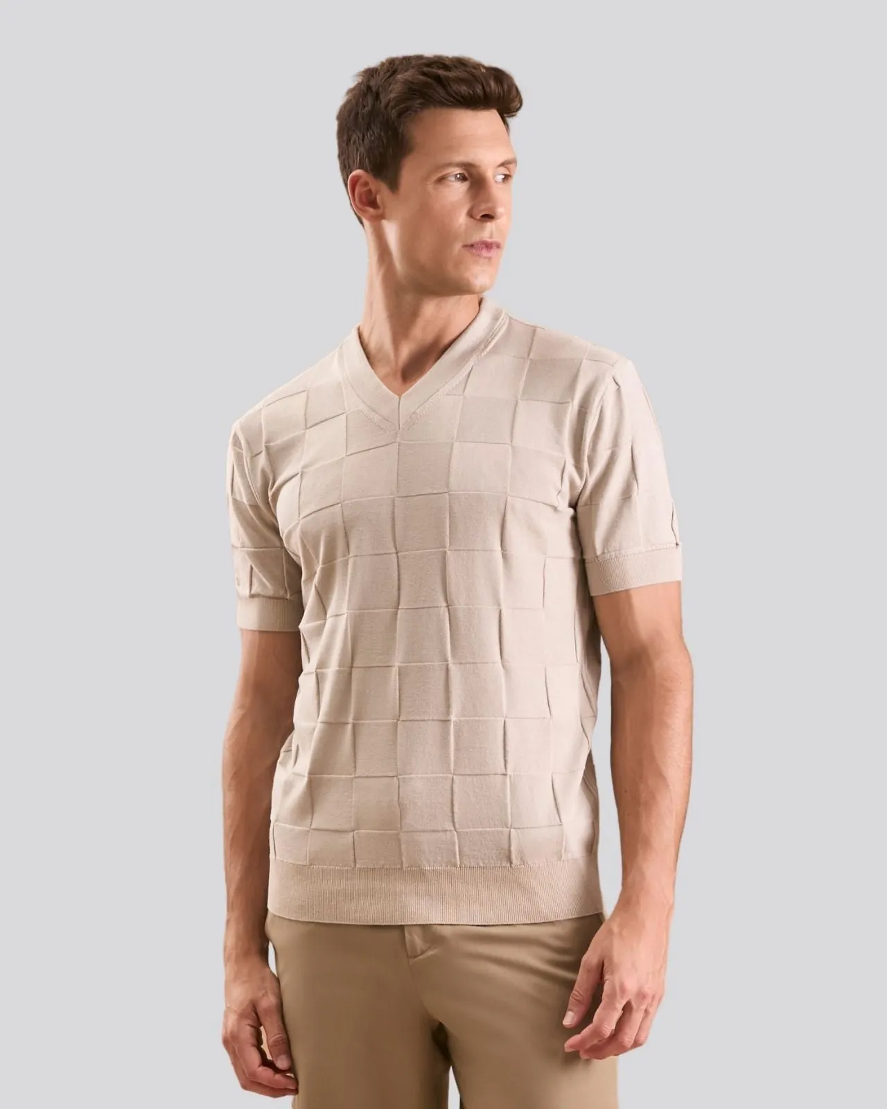 Camiseta Square bege