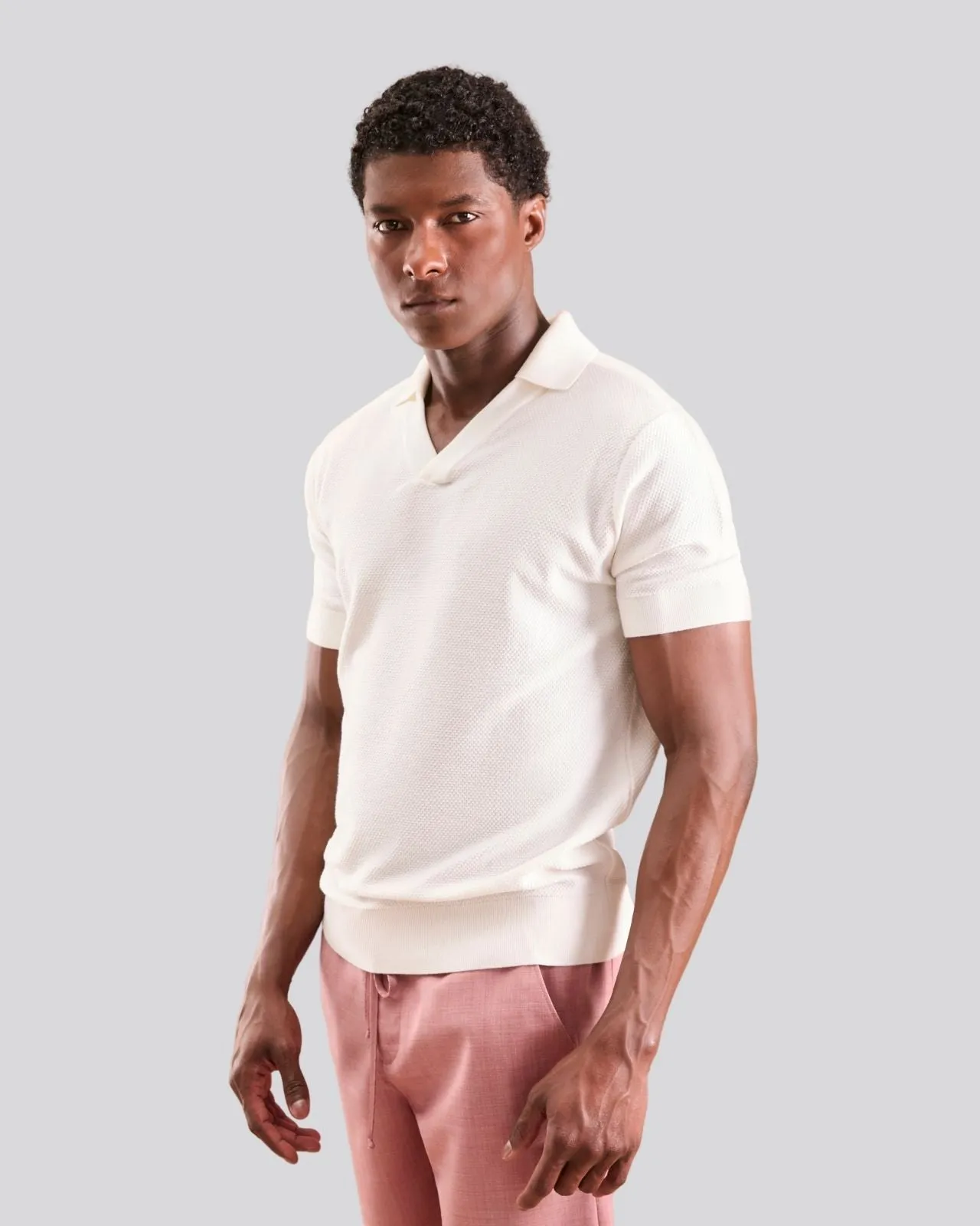 Polo oVerlap off white