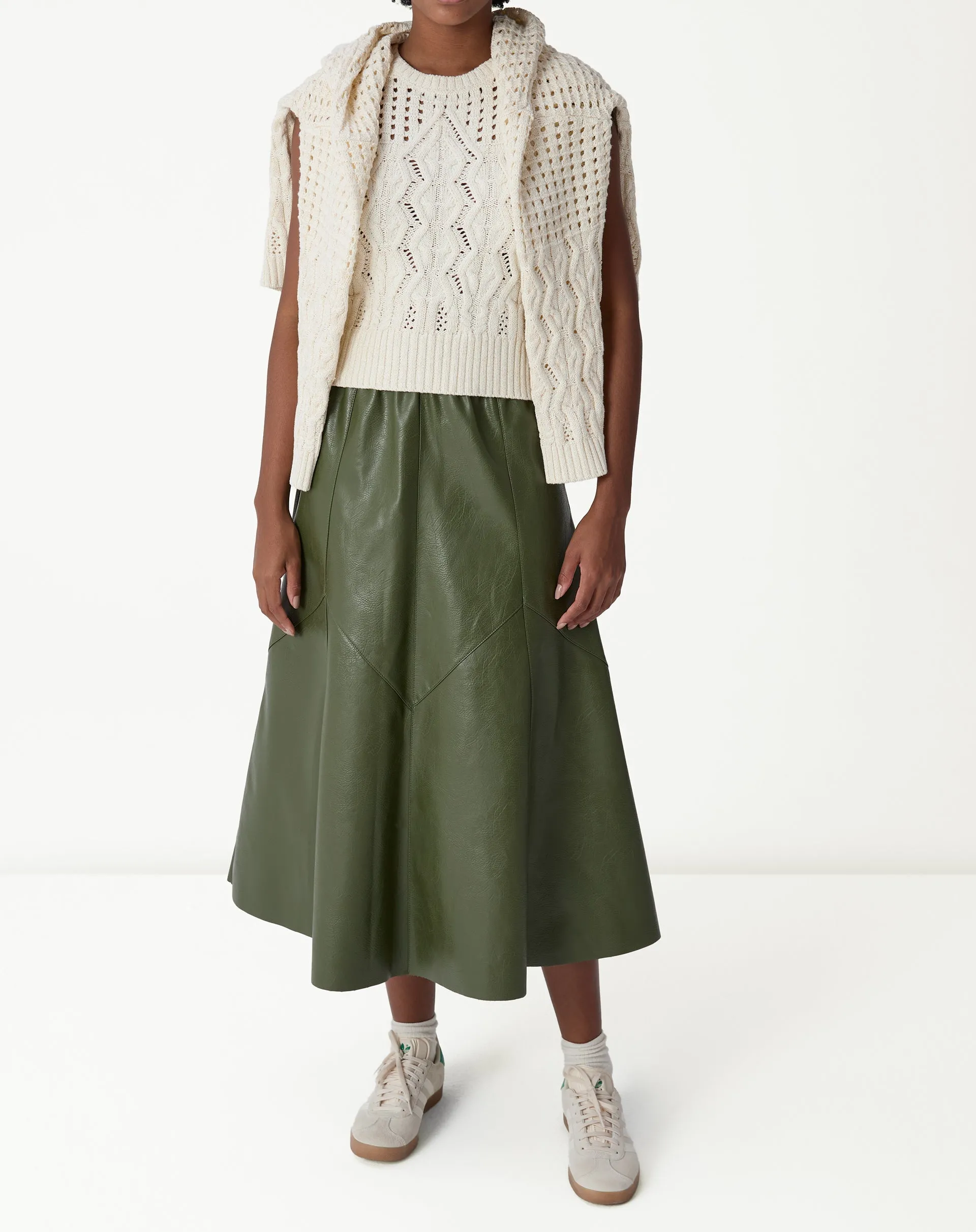 Saia Midi Statement - Verde Militar