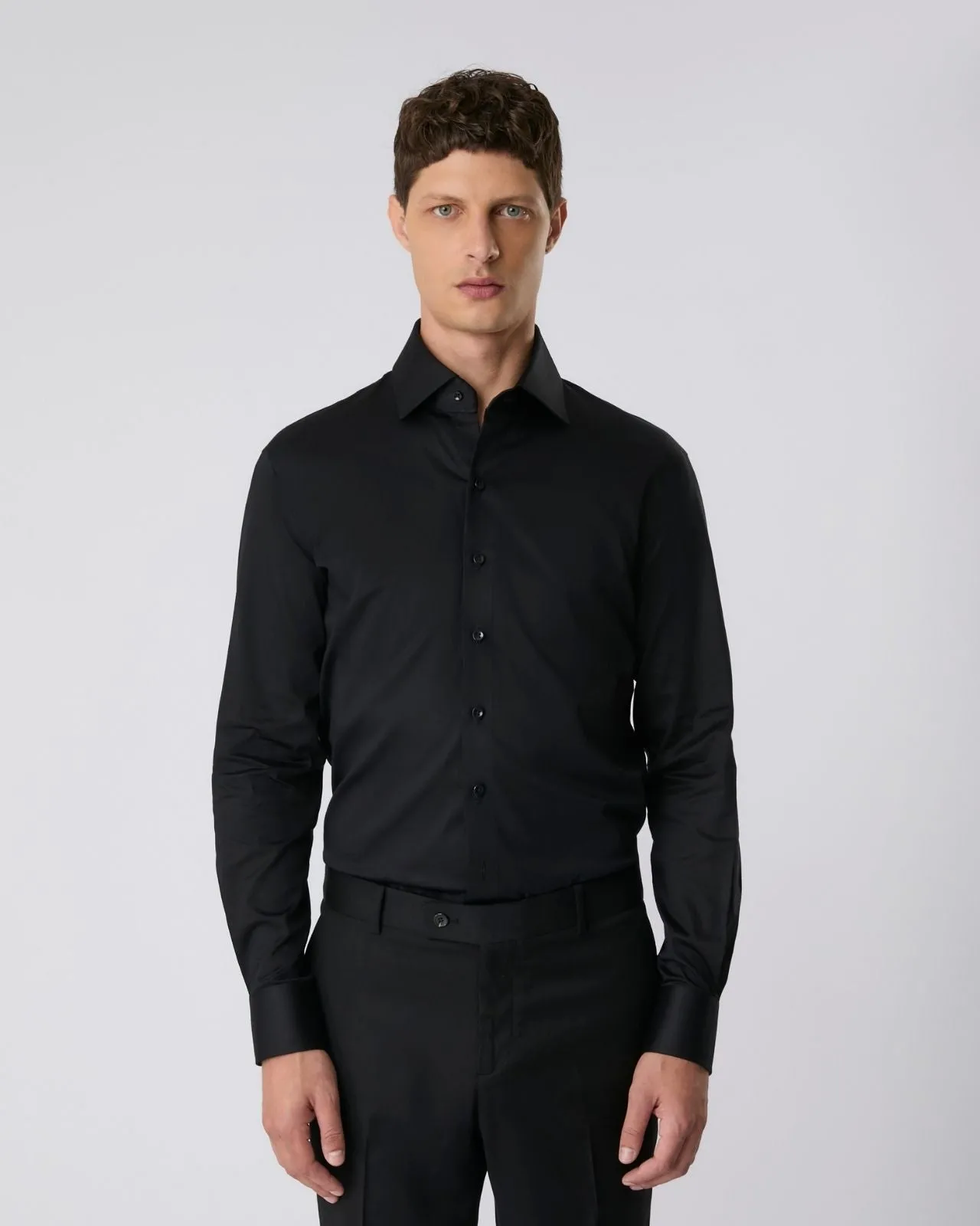 Camisa pima lisa preta