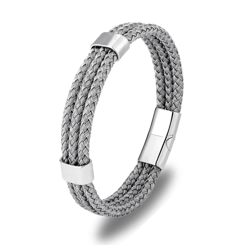 Pulseira de Aço Inoxidável Triplo Russo