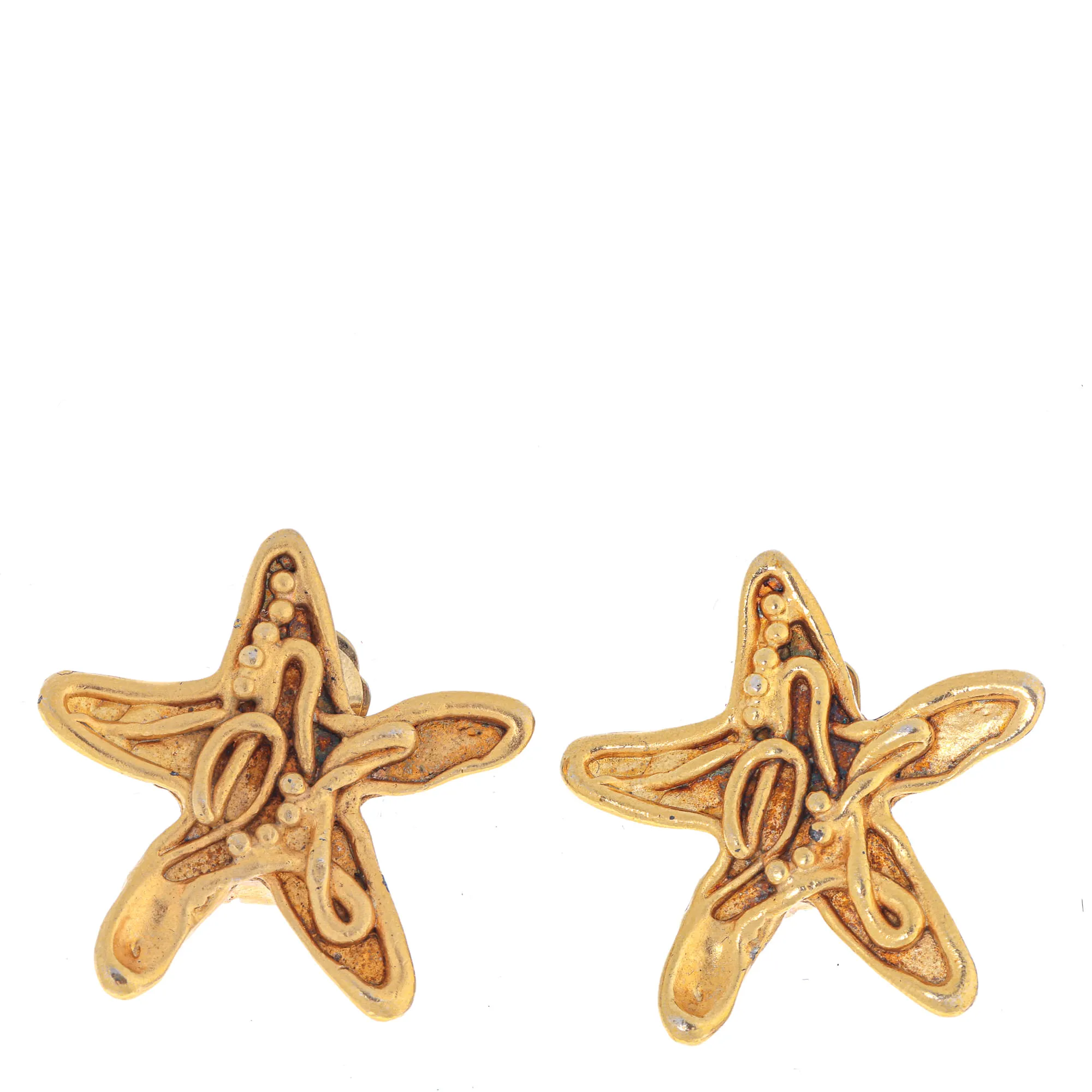 Brinco de Pressão Vintage Estrela Dourado