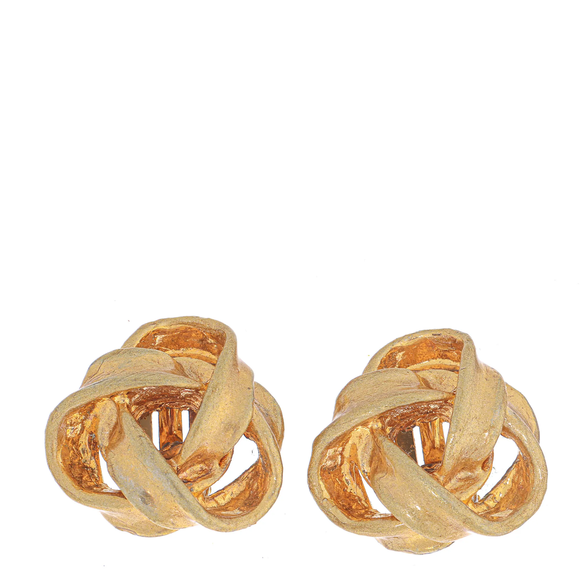 Brinco de Pressão Vintage Nó Dourado