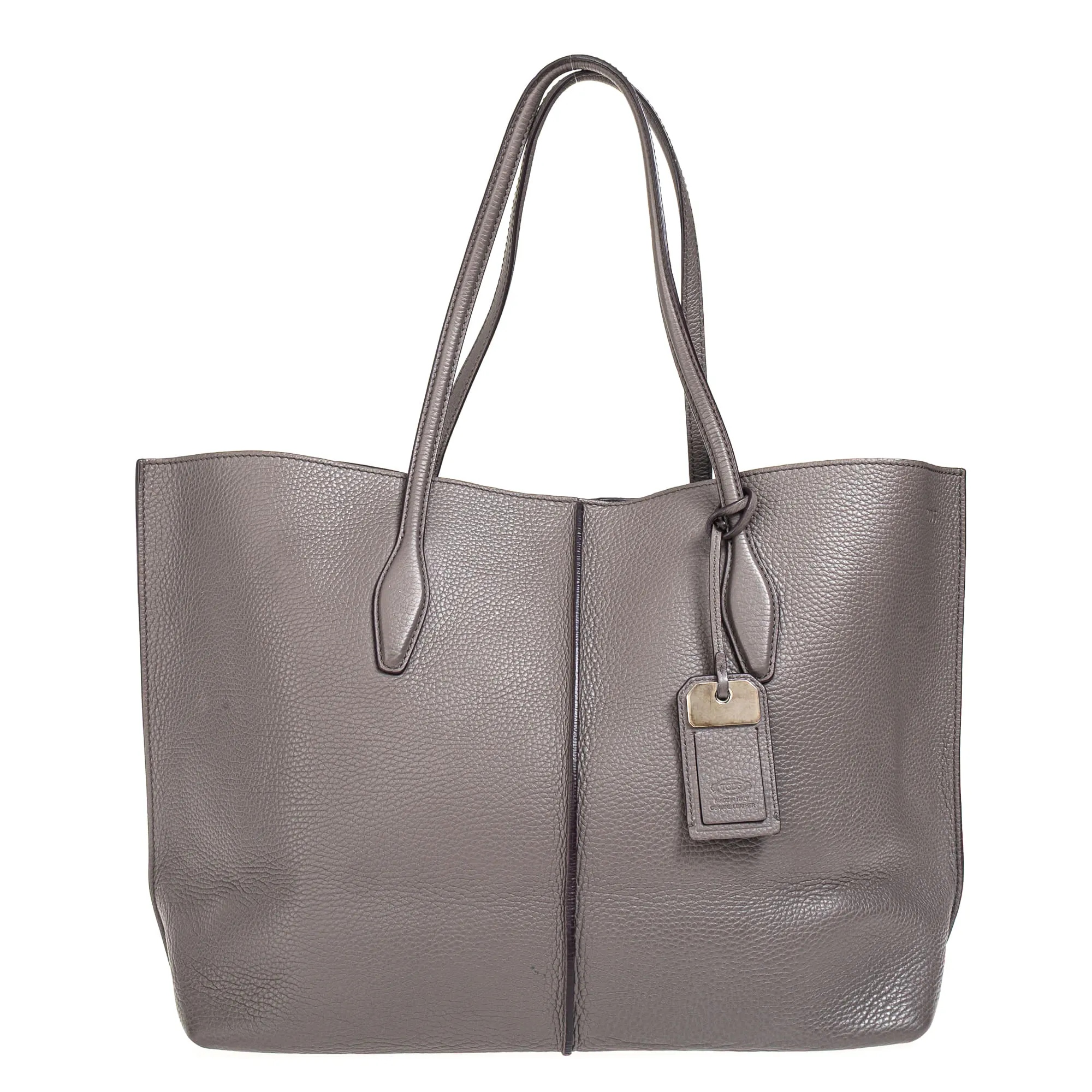 Bolsa Tod's Tote Couro Cinza
