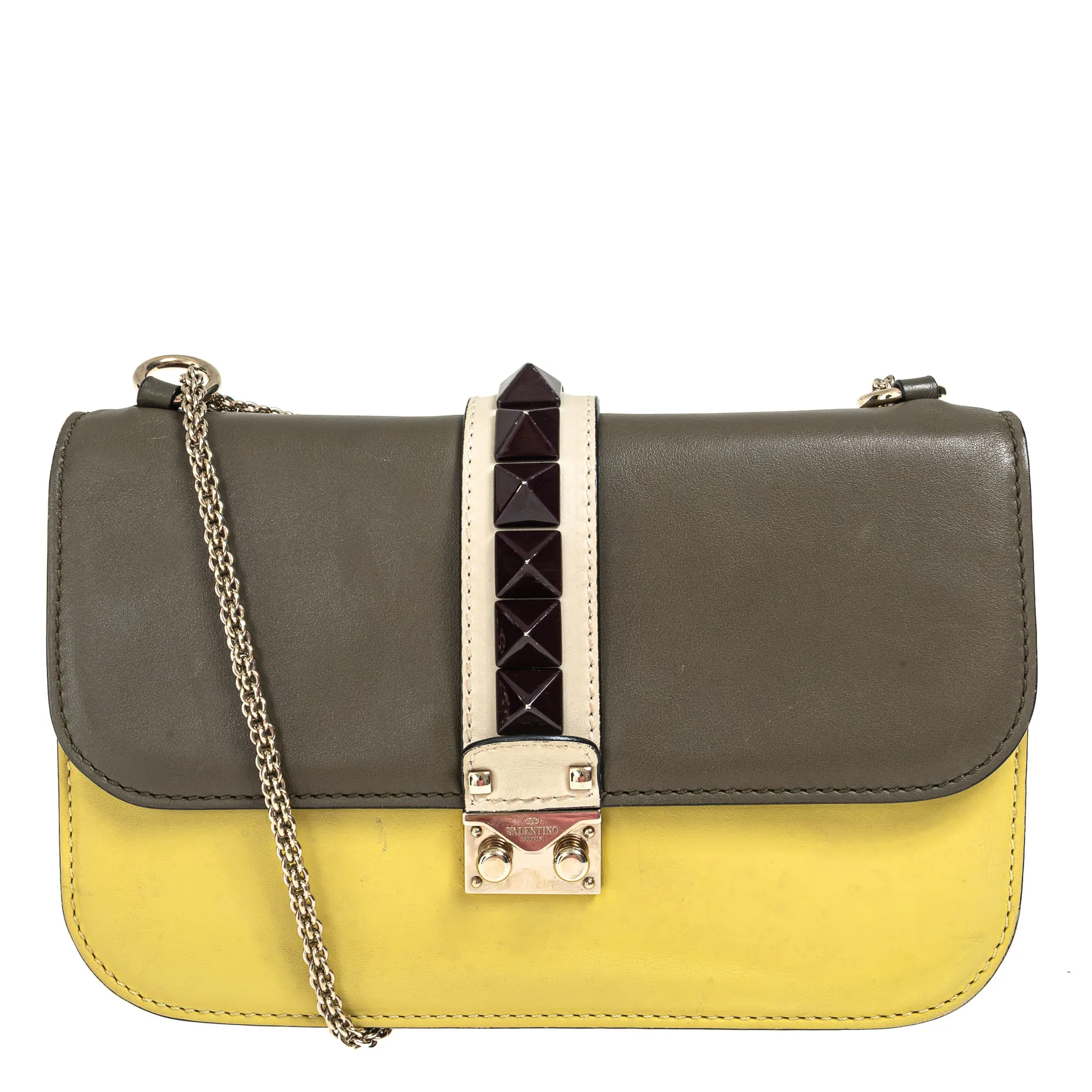 Bolsa Valentino Garavani Glamlock Bicolor