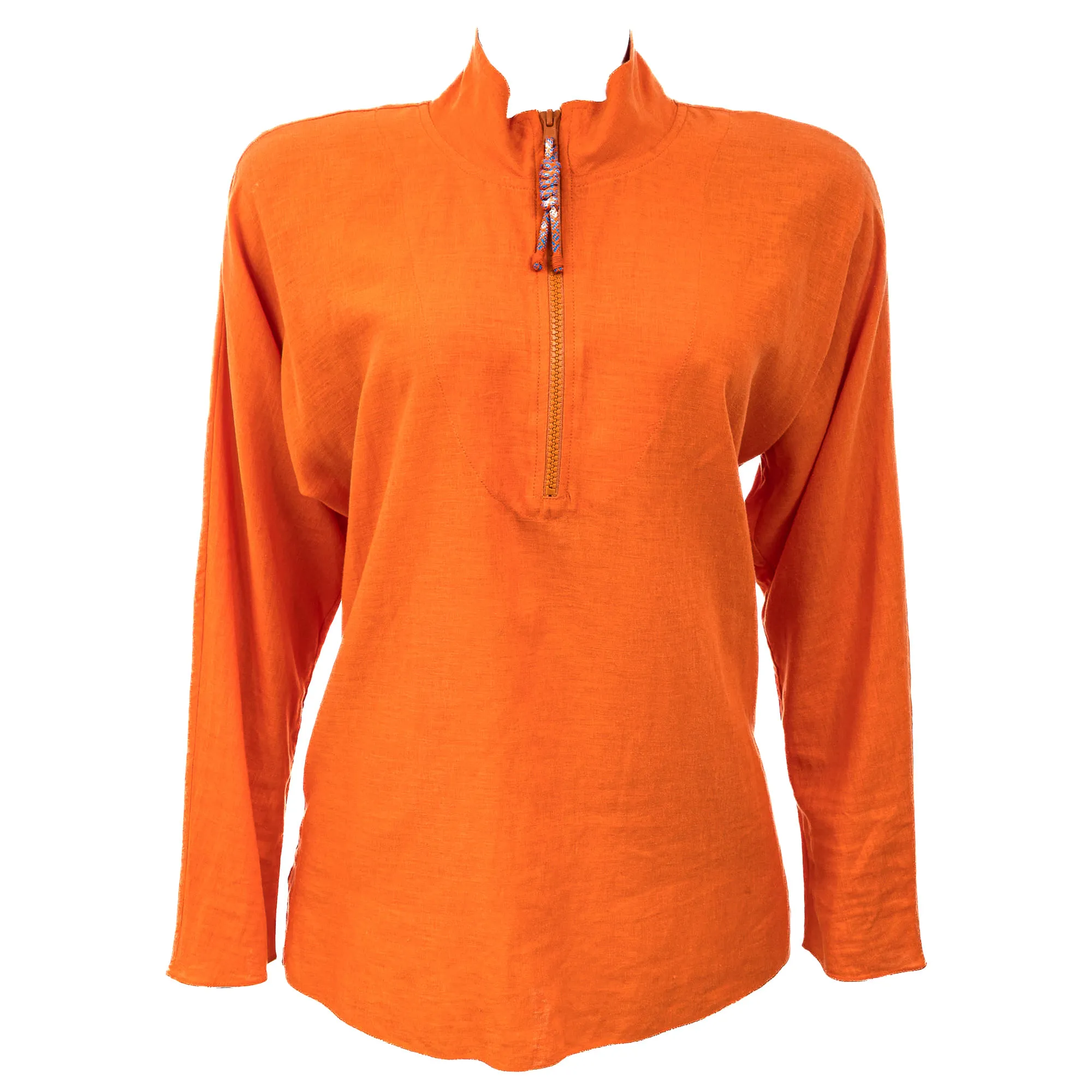 Blusa Cris Barros Zíper Laranja