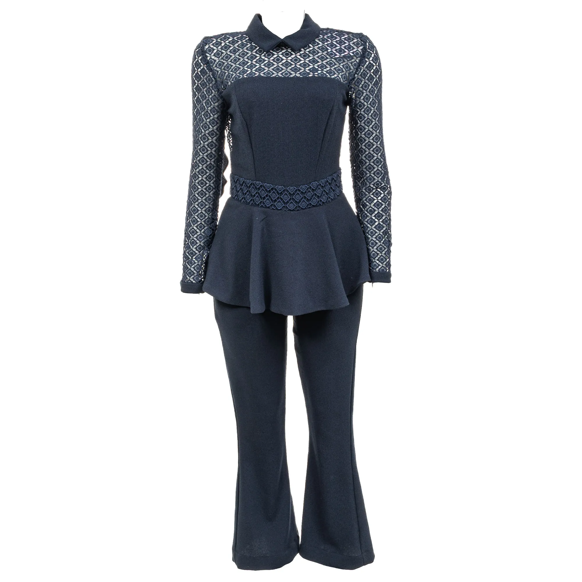 Macacão Iorane Renda Azul Marinho