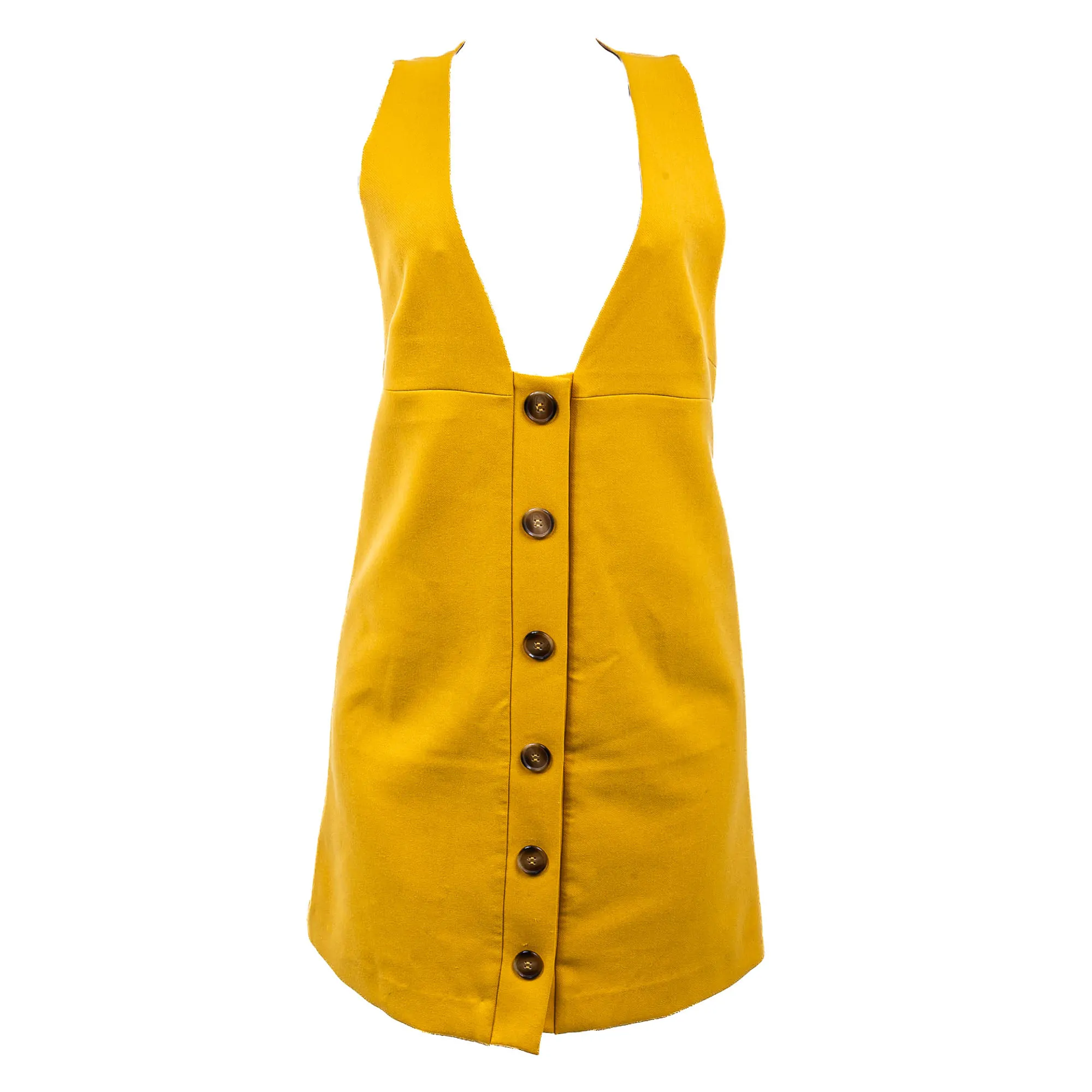 Vestido NK Botões Amarelo