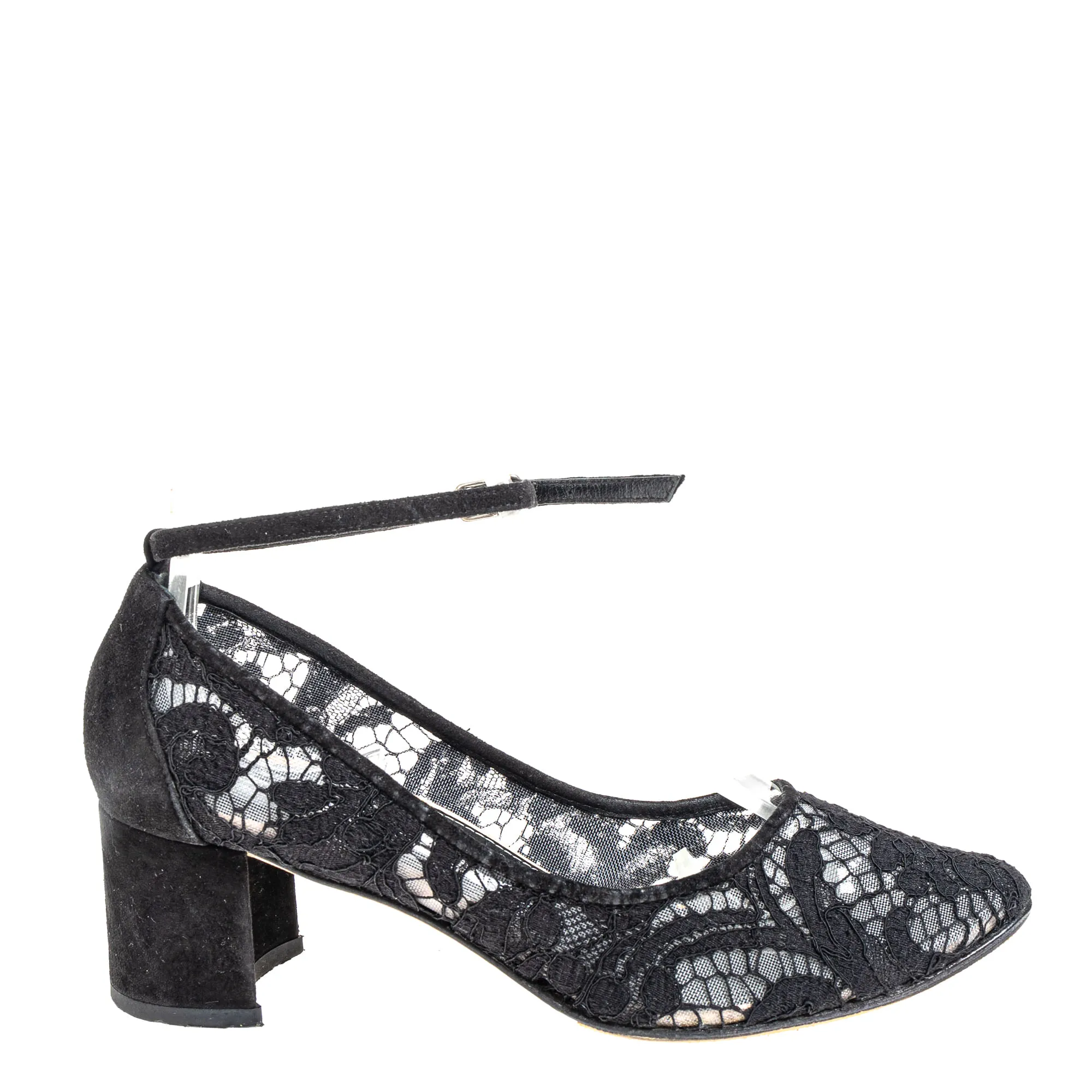Sapato Manolo Blahnik Renda Preto
