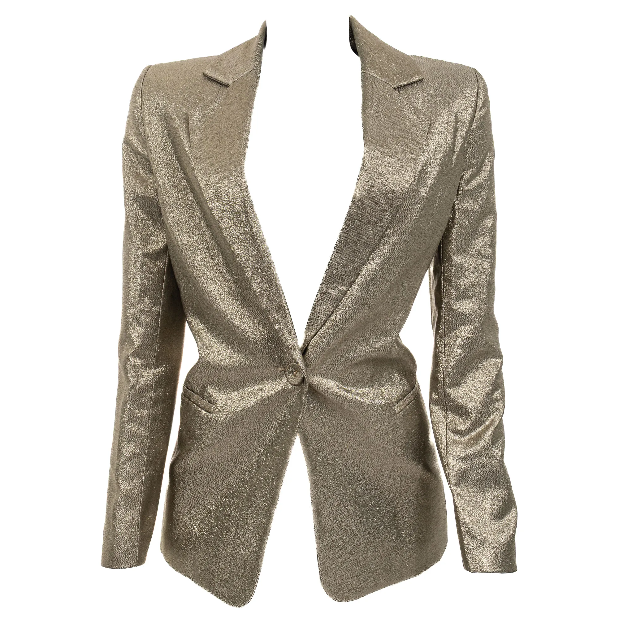 Blazer B Yourself Brilho Dourado
