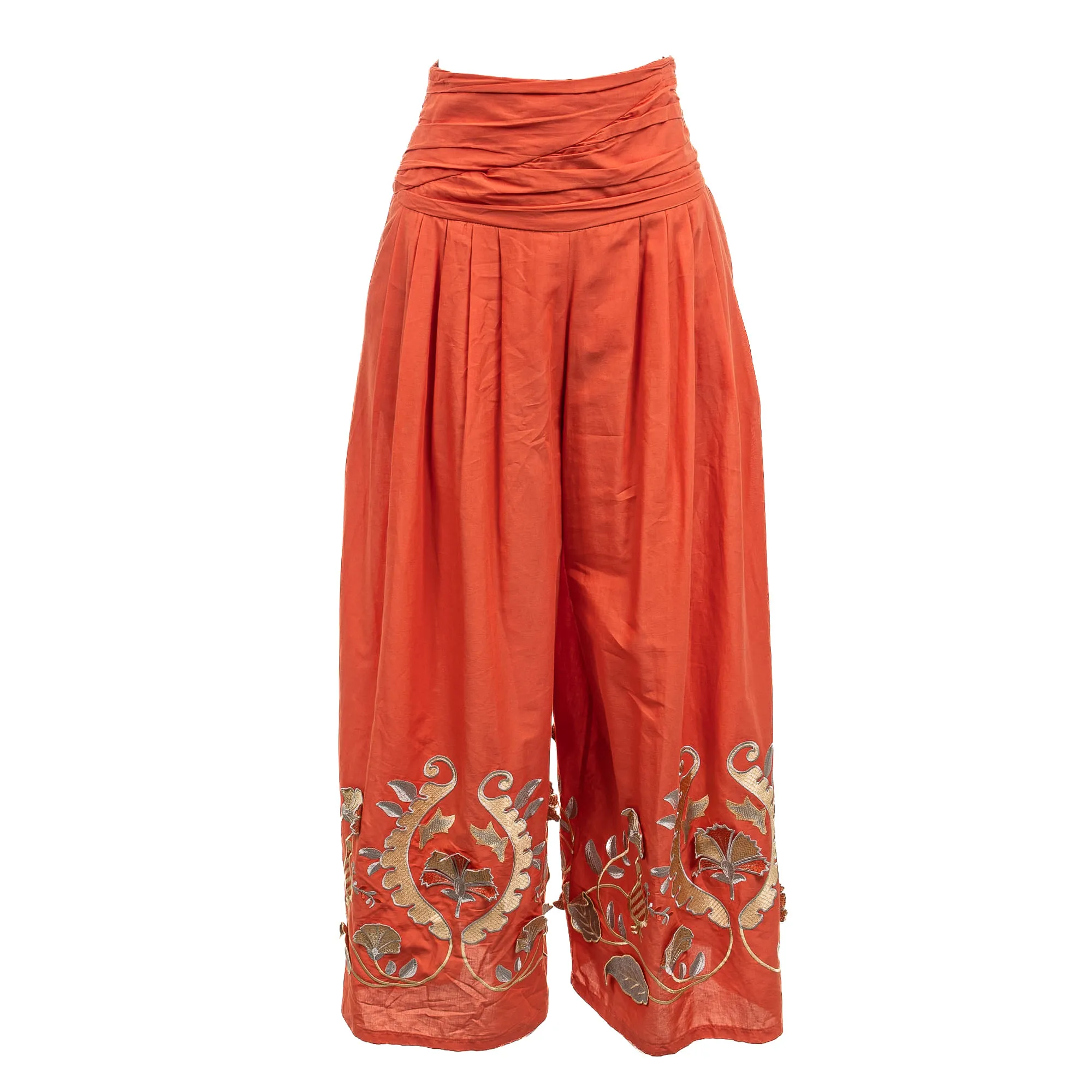 Calça Cris Barros com Aplicações Laranja