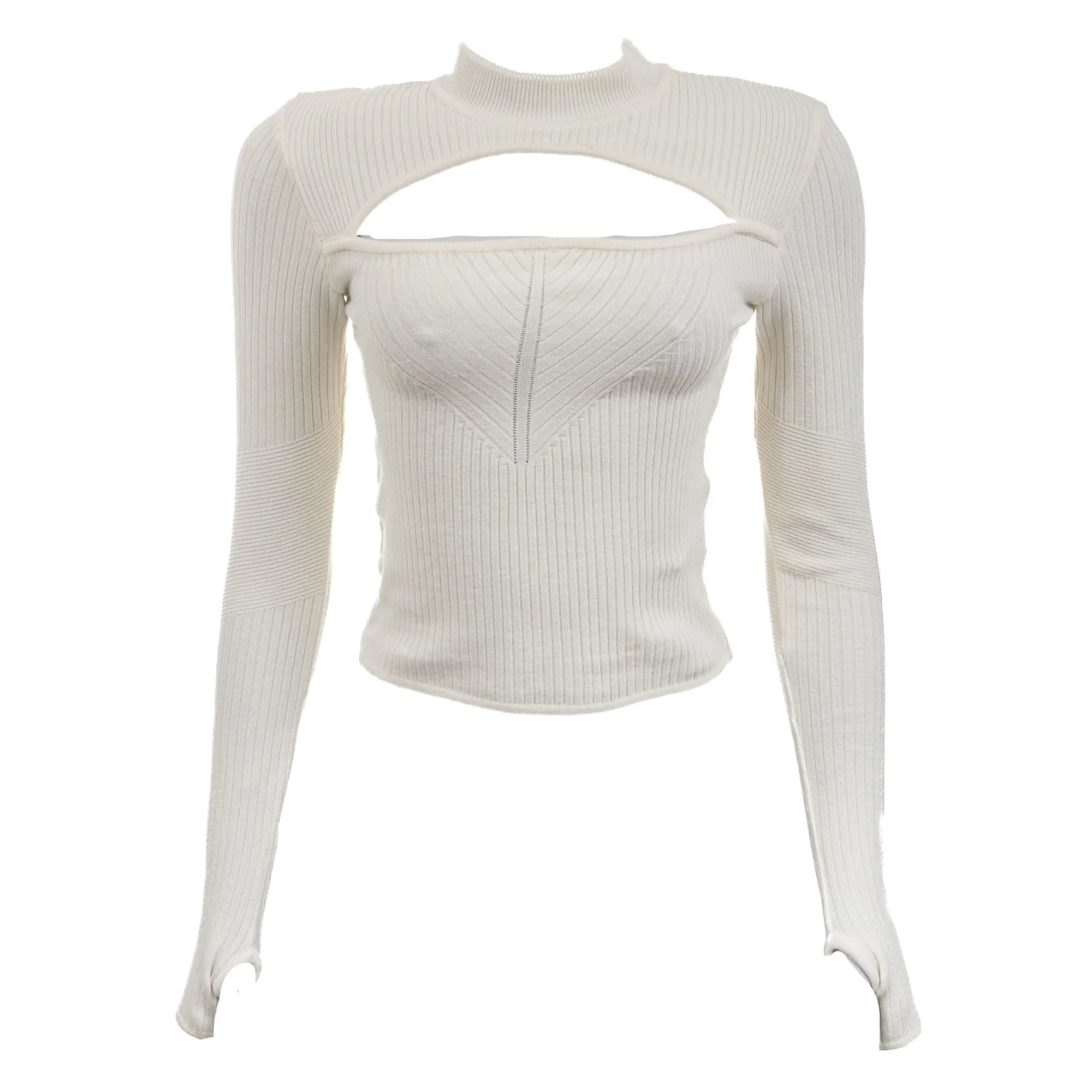 Blusa NK Manga Longa Creme