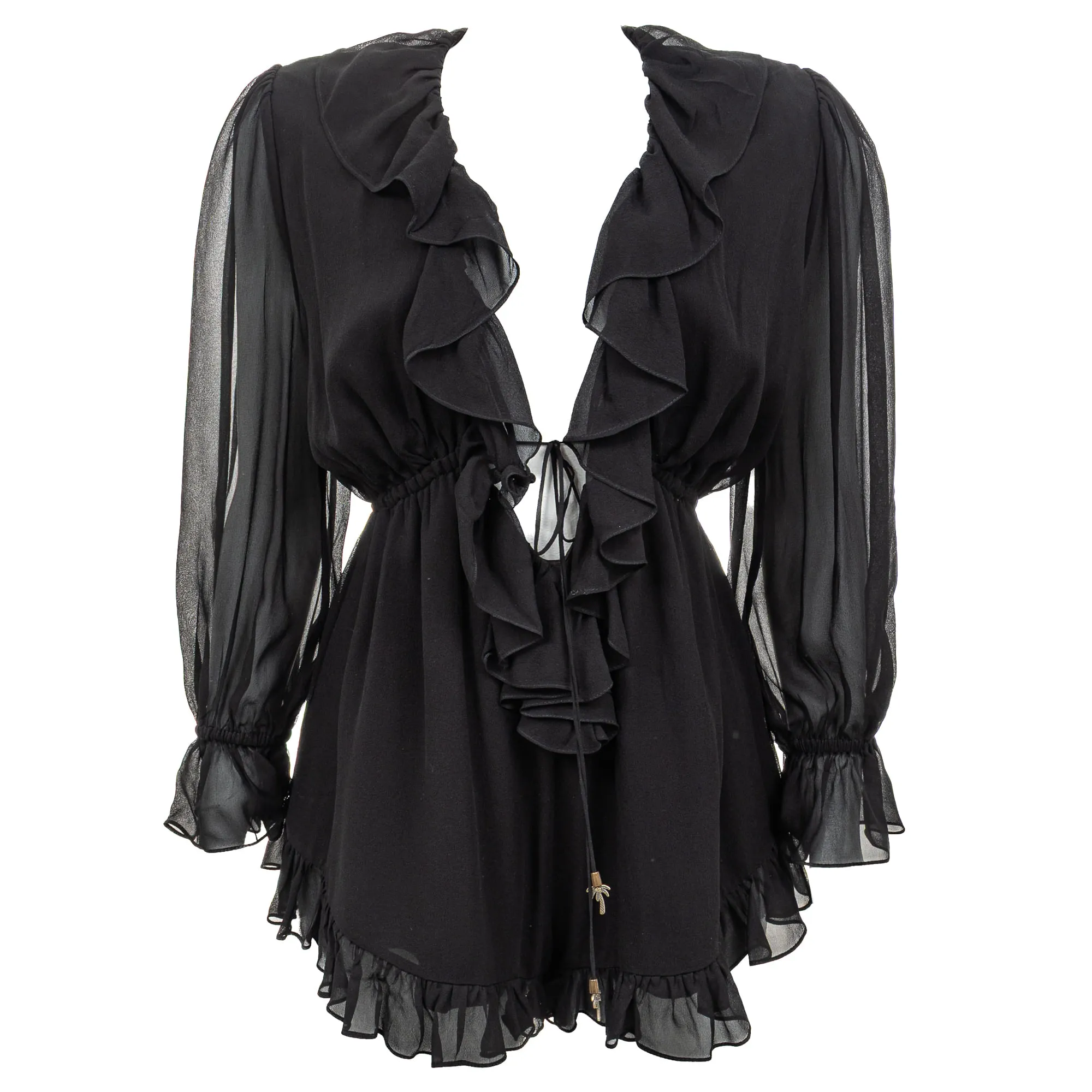 Macaquinho Andrea Bogosian Babados Preto