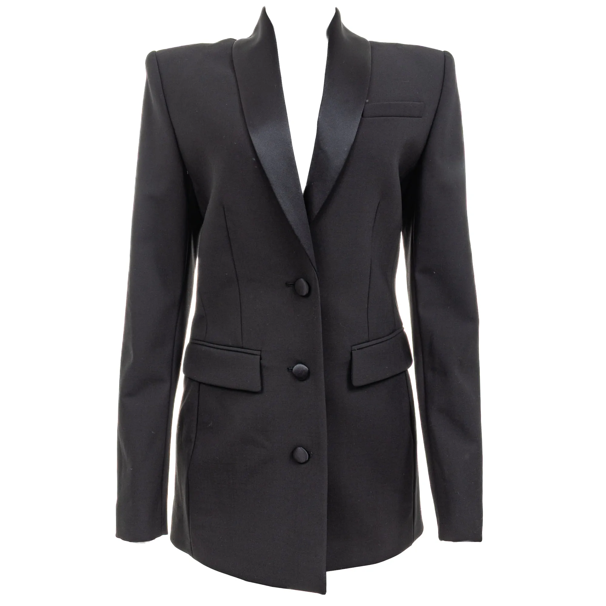 Vestido Area Blazer Preto e Strass