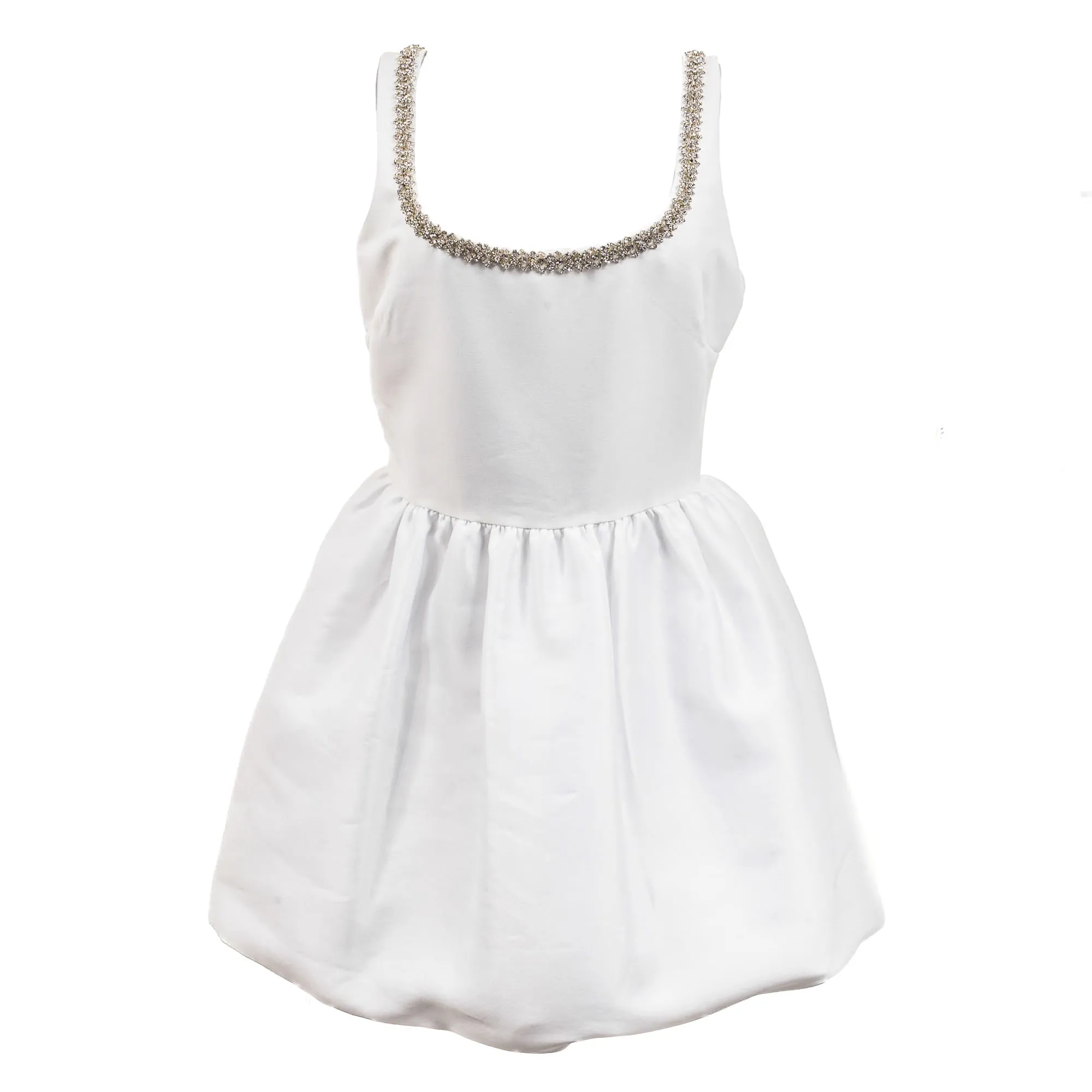 Vestido Self Portrait Strass Curto Branco