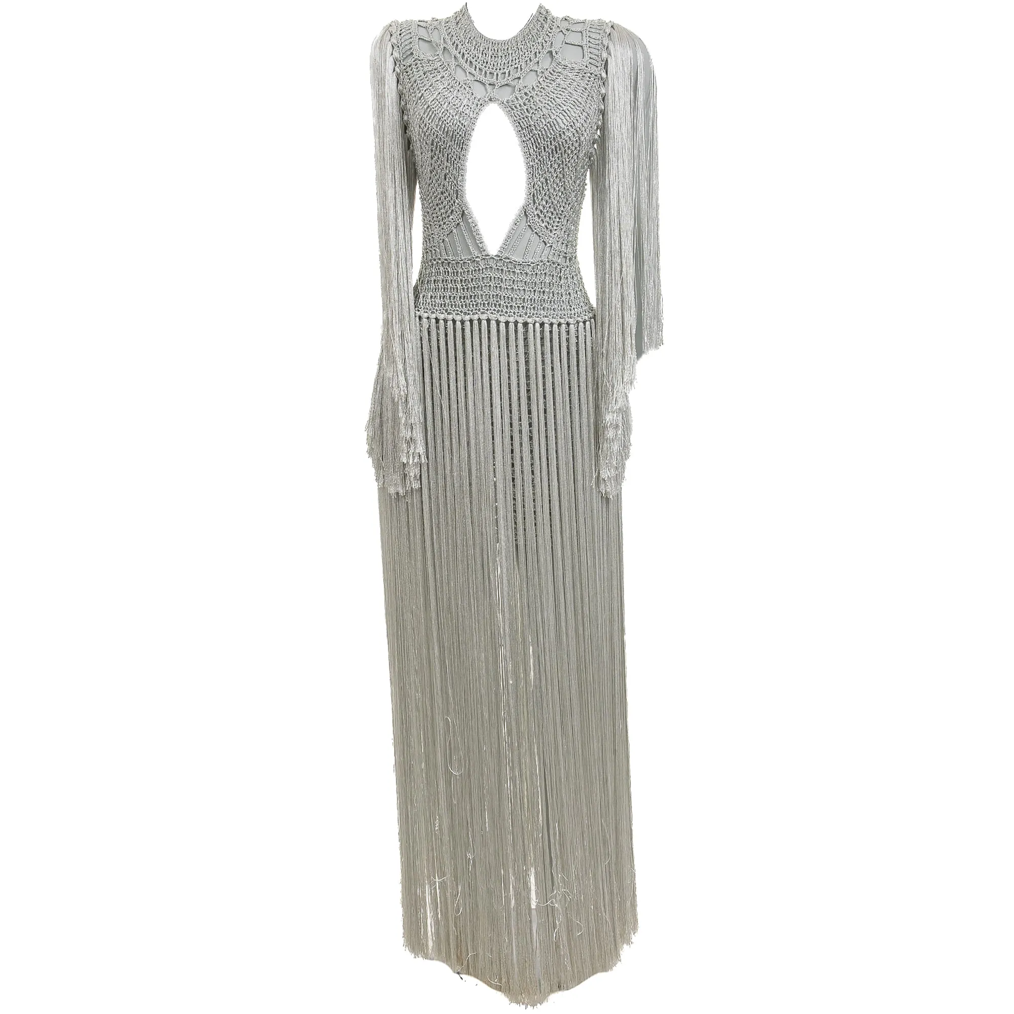 Vestido Andrea Almeida Luciana Tricô Cinza