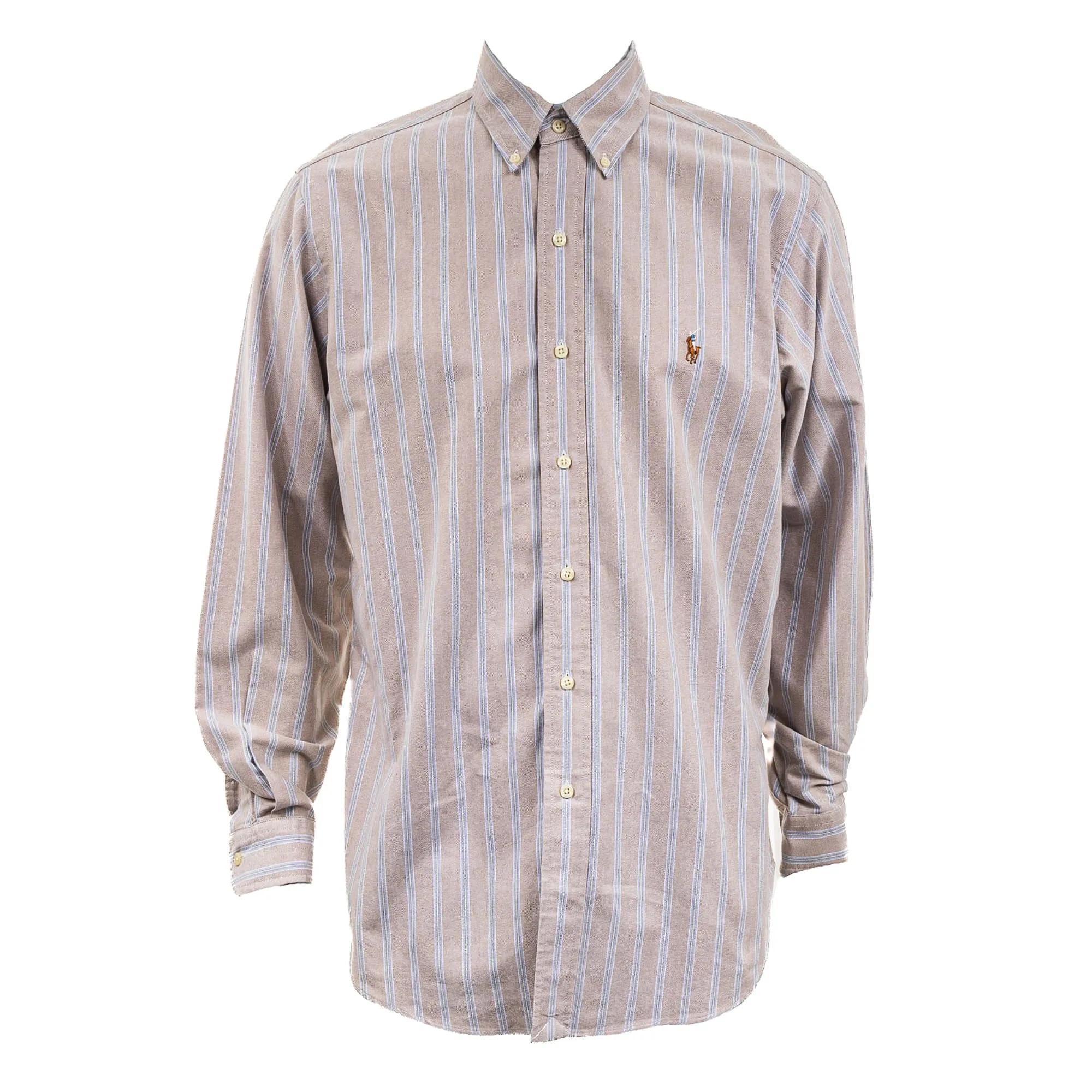 Camisa Raph Lauren Listrada Marrom