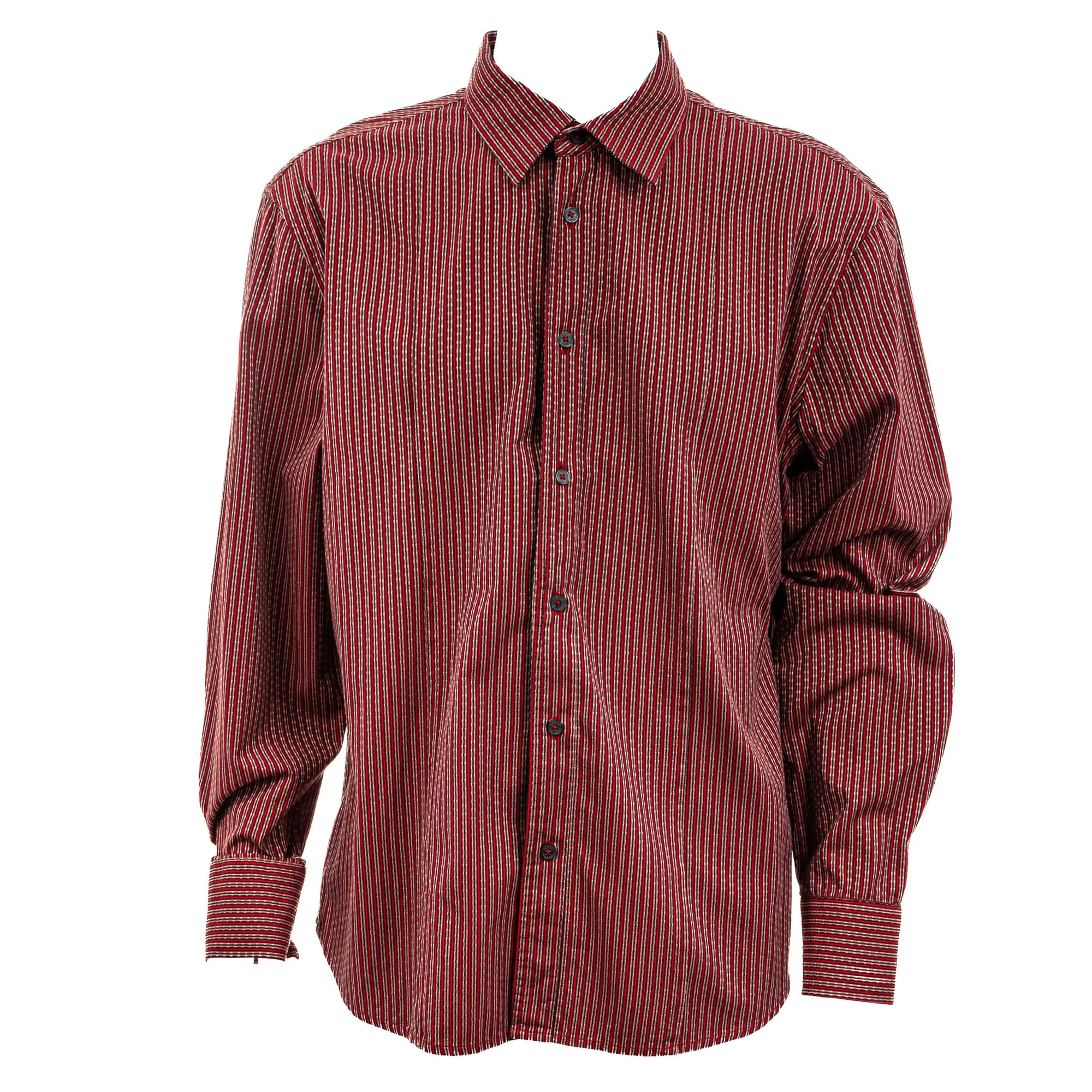 Camisa Amani Exchange Listrada Vermelha