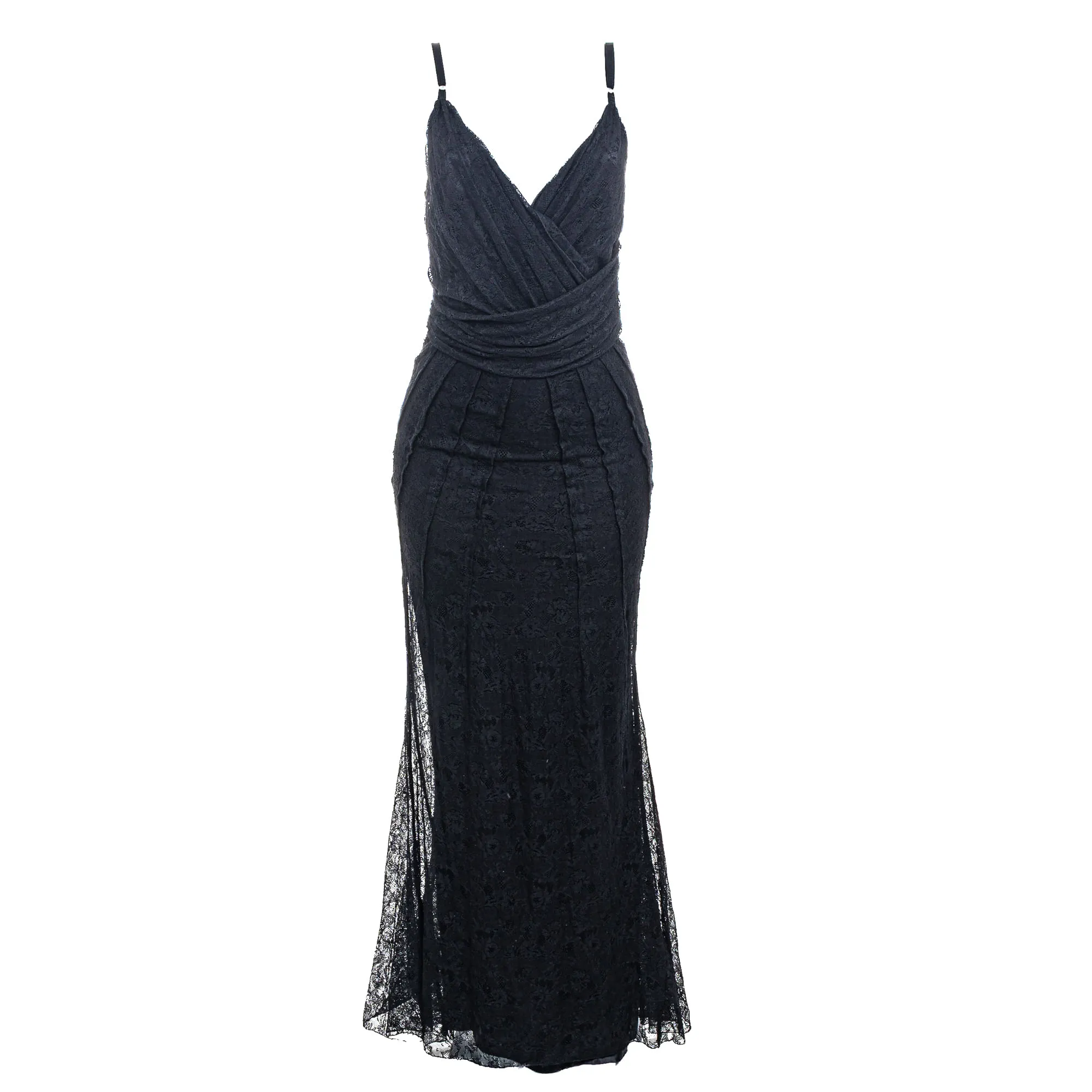 Vestido Dolce & Gabbana Longo Renda Preto