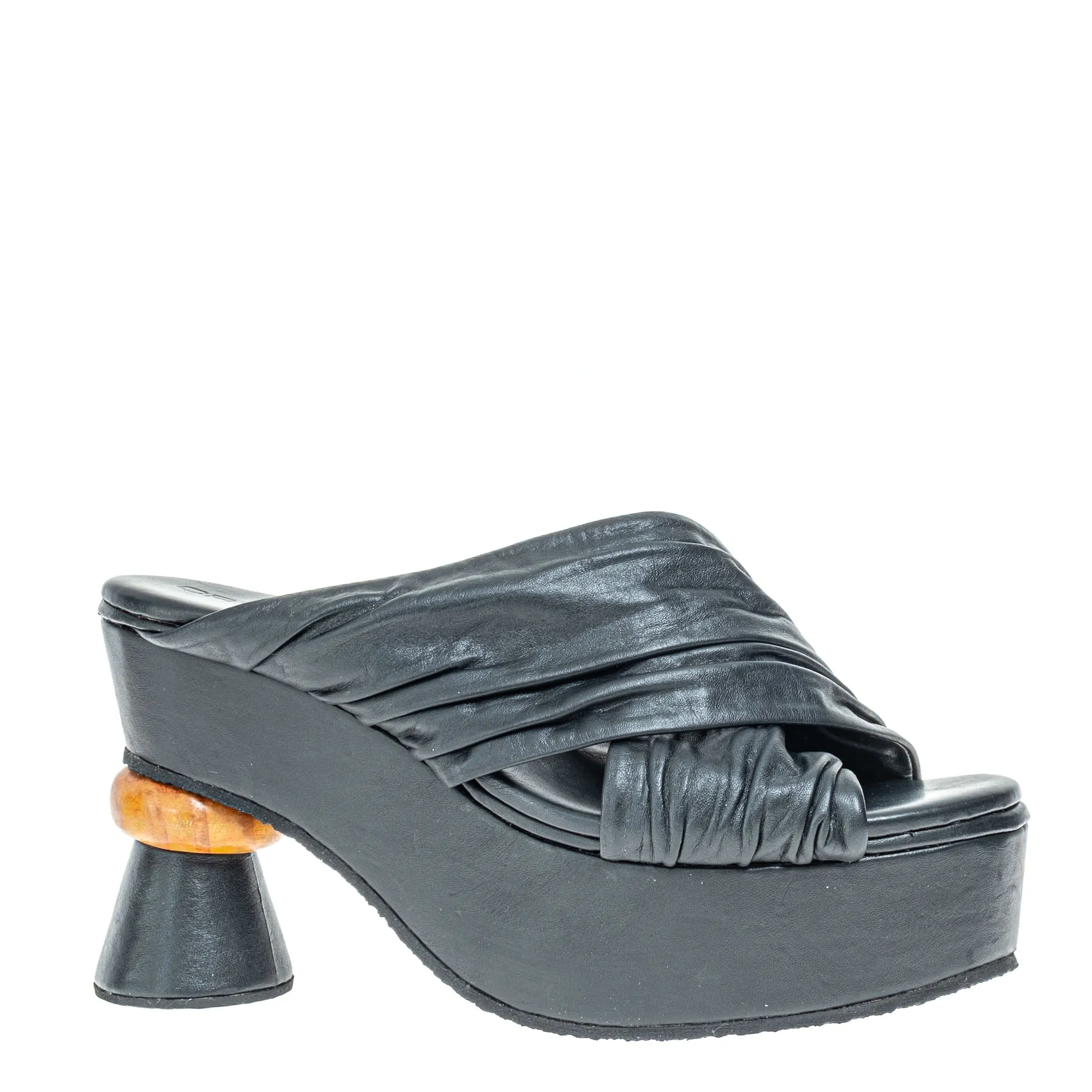 Sandália Cris Barros Mule Couro Preto