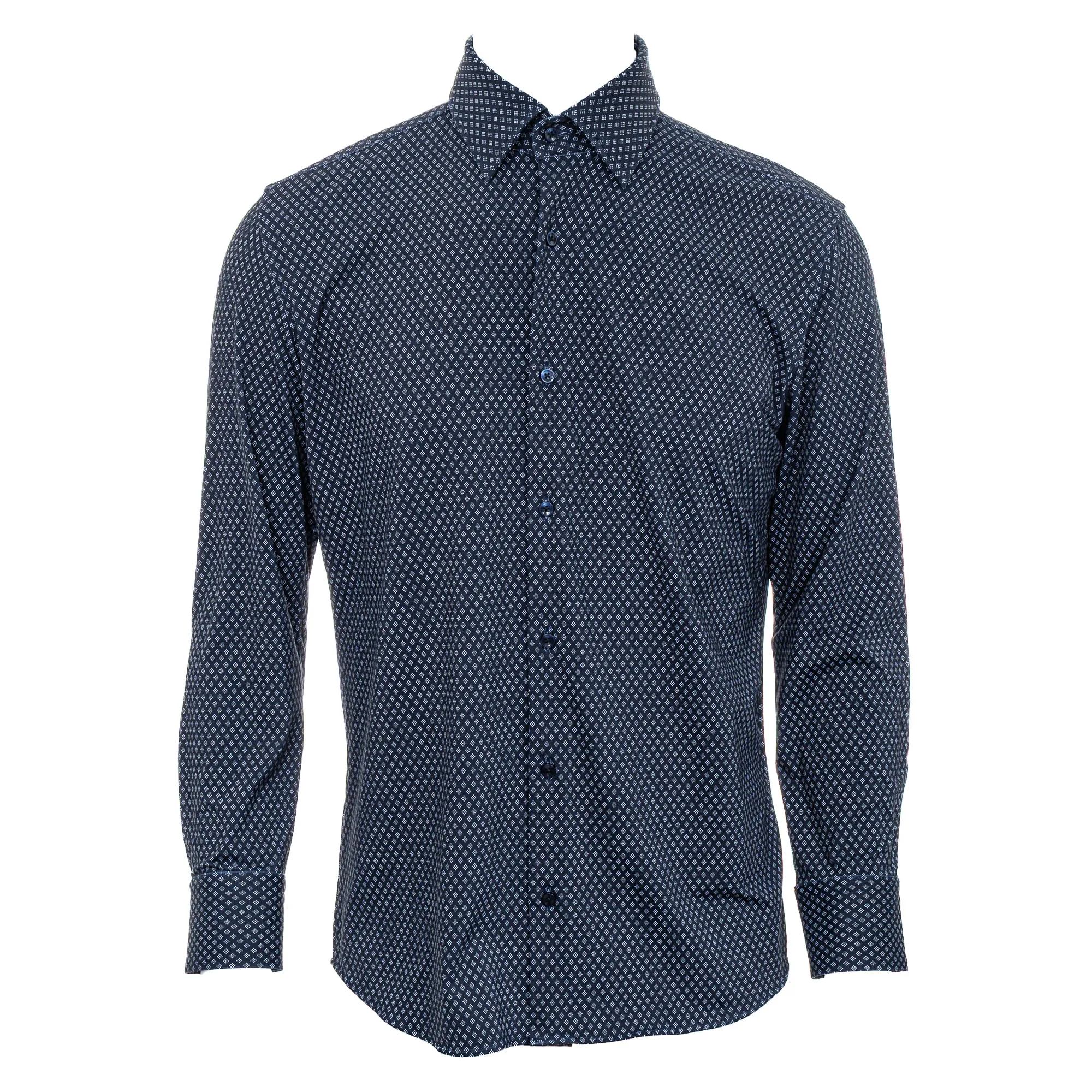 Camisa Boss Estampa Azul Marinho