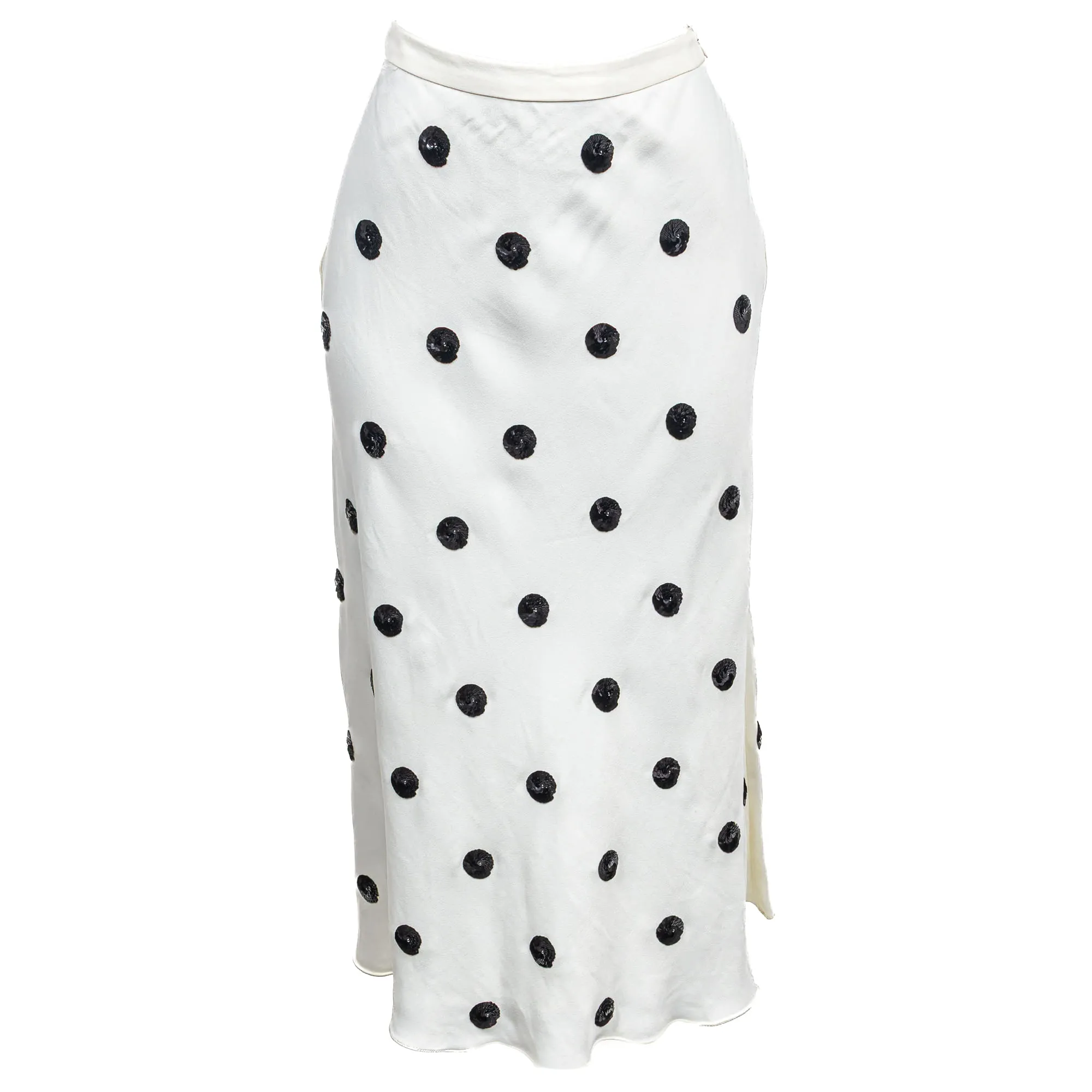 Saia Cris Barros Poá com Paetês Branca e Preta