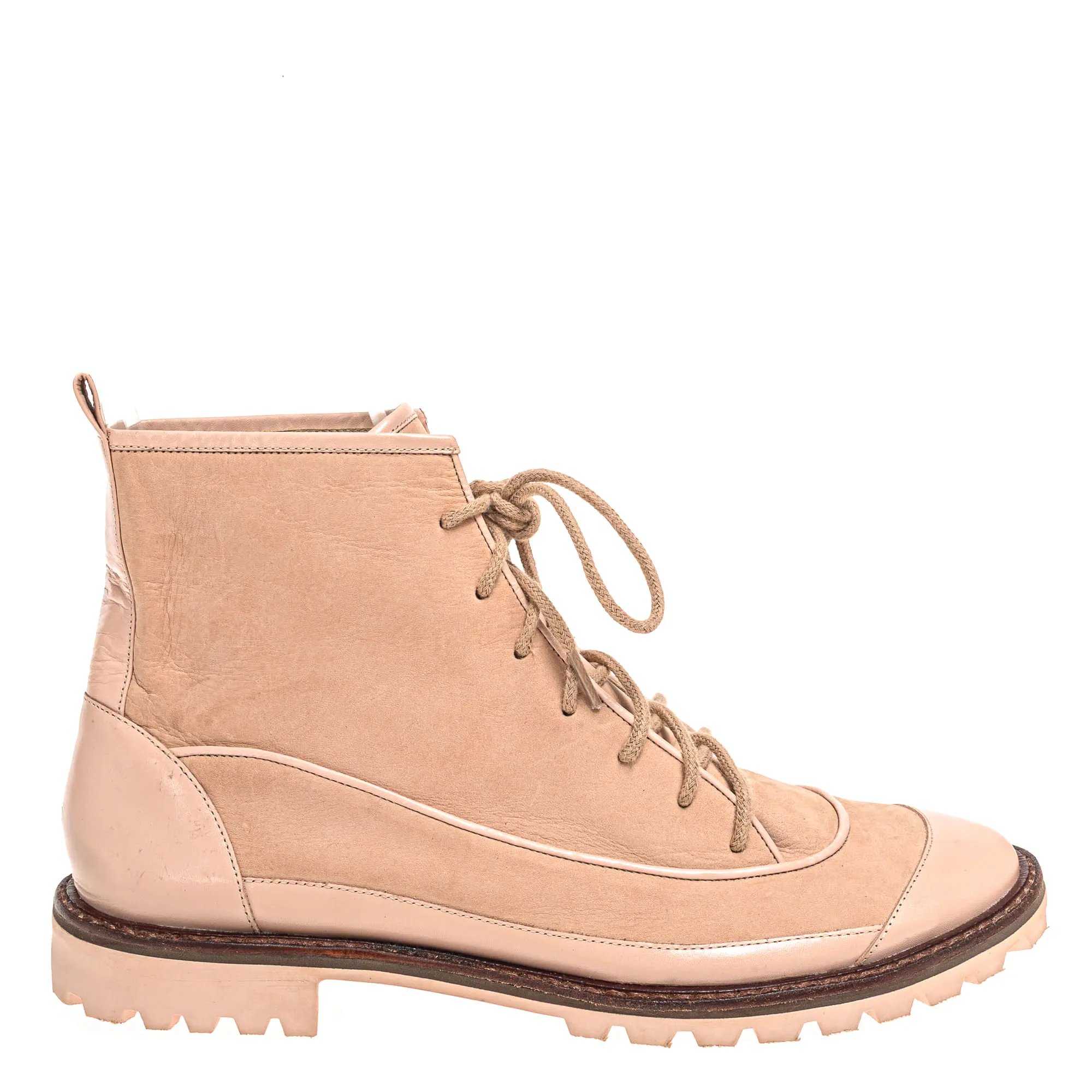 Bota Cris Barros Cadarço Rosa