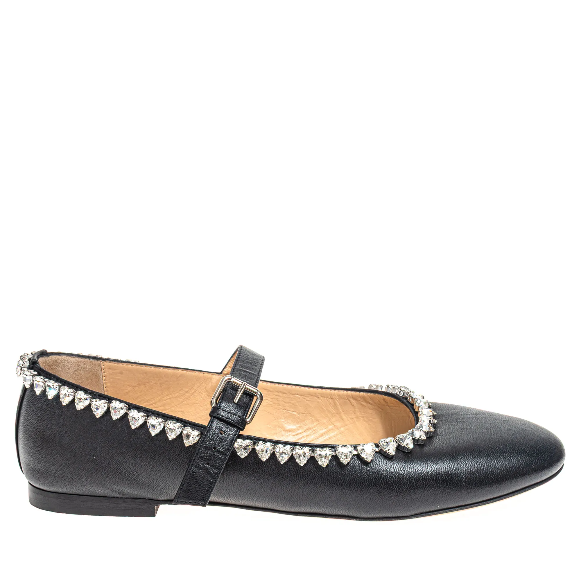 Sapatilha Mach & Mach Preta e Strass