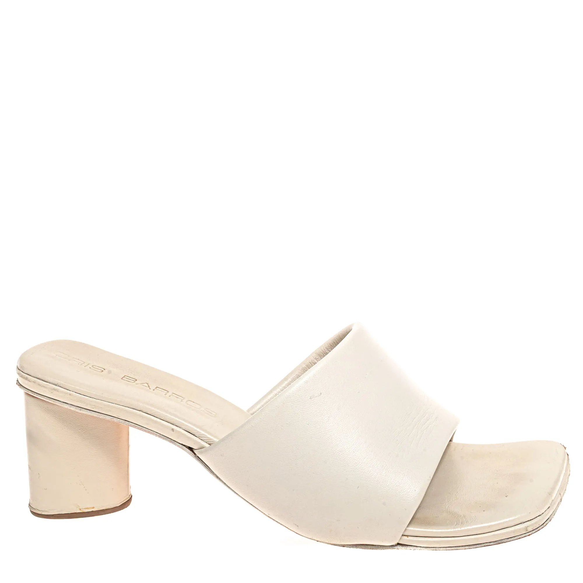 Mule Cris Barros Couro Branca