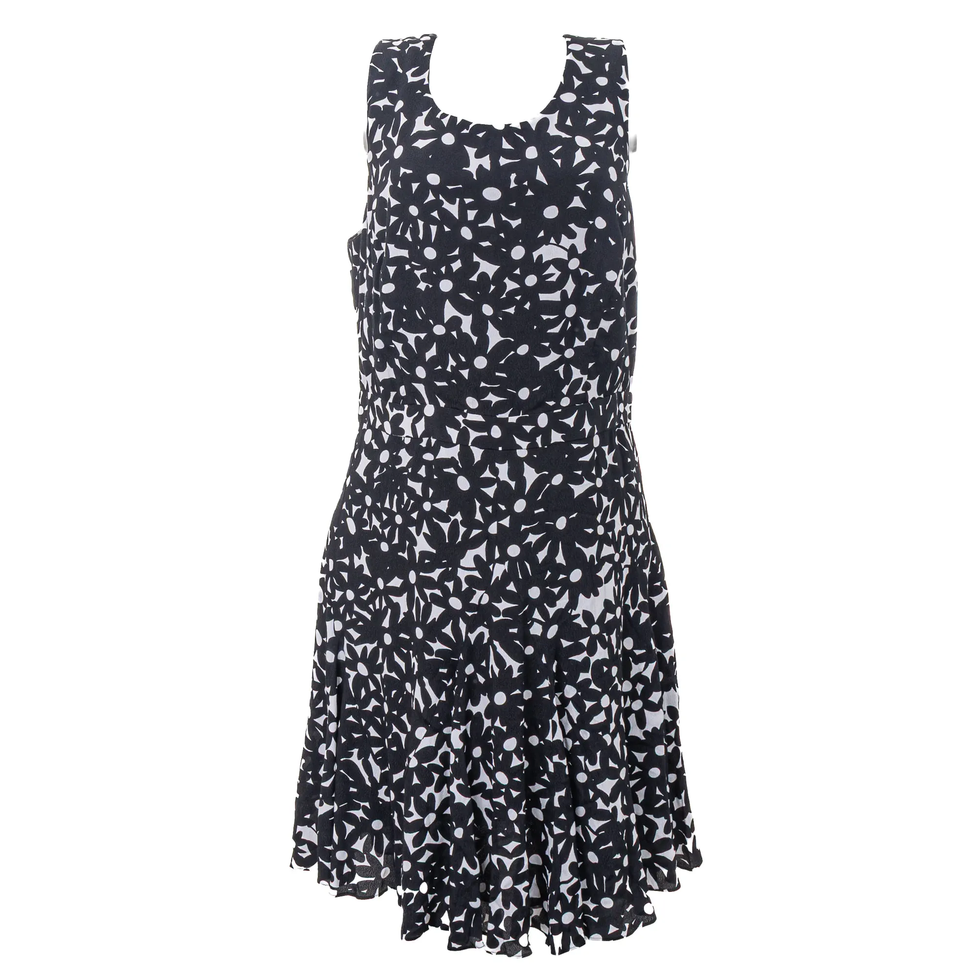 Vestido Diane Von Furstenberg Floral Preto e Branco