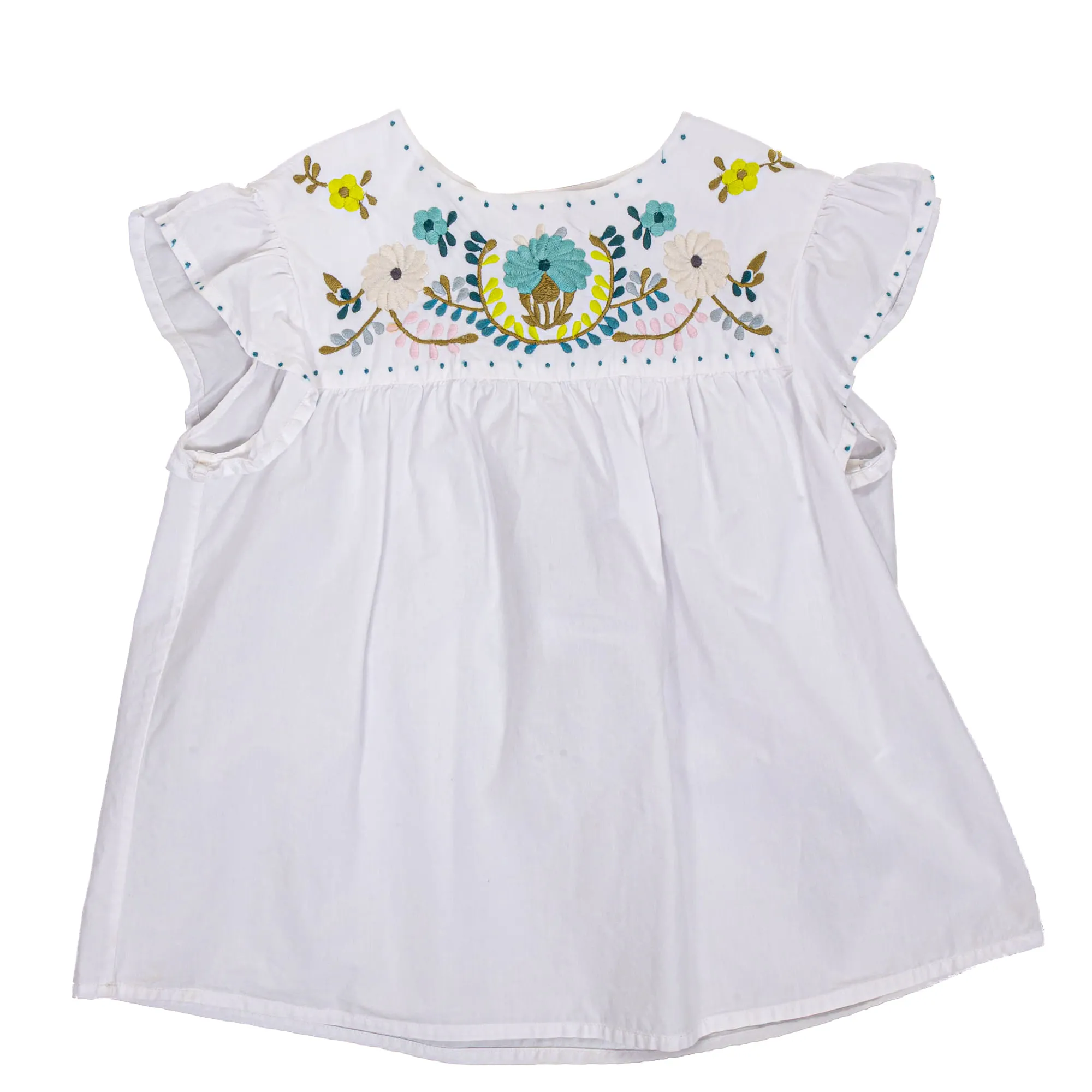 Bata Bonpoint Branca Bordada Infantil