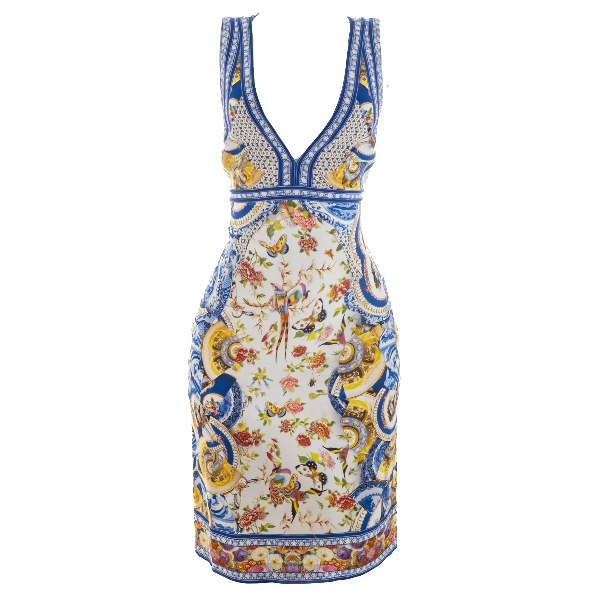 Vestido Roberto Cavalli Colorido Estampado