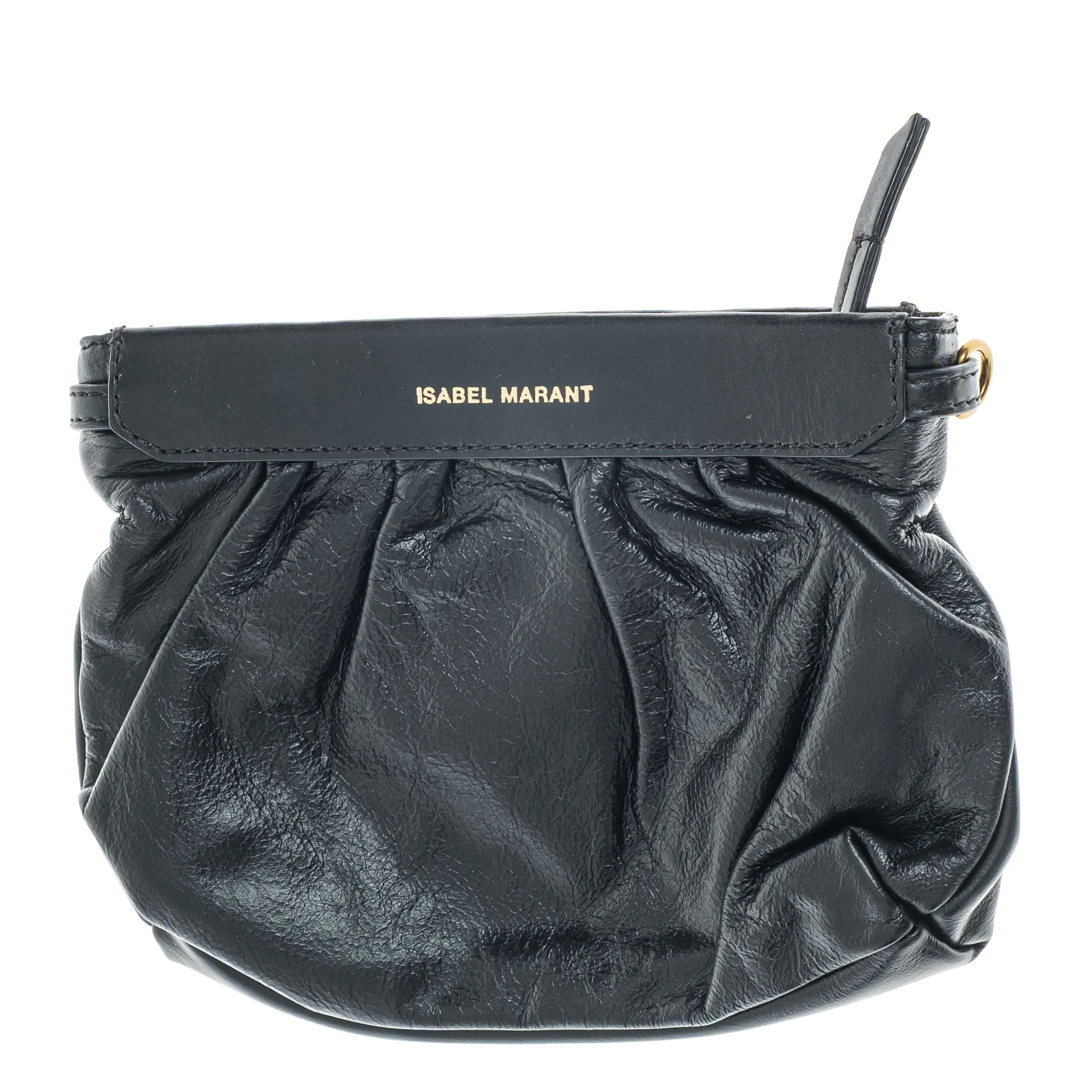 Bolsa Isabel Marant Clutch Couro Preta