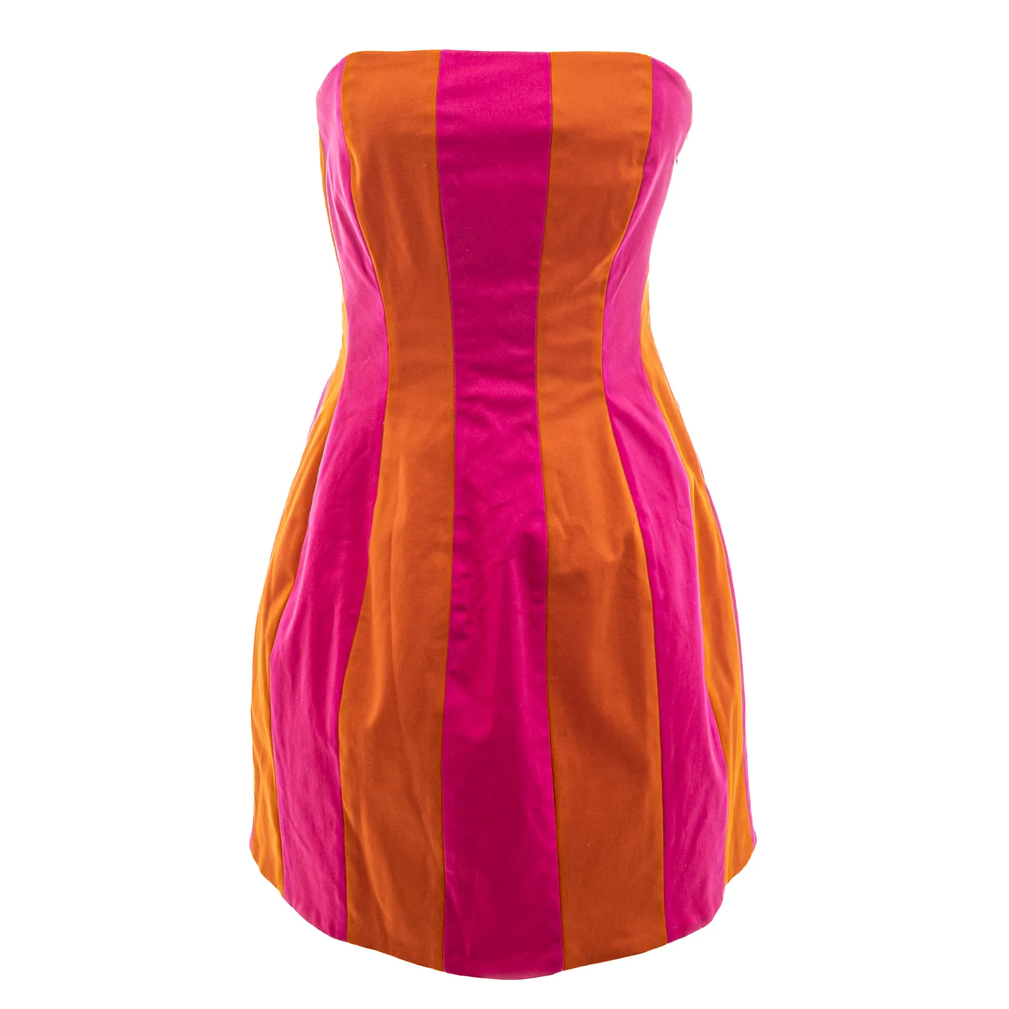 Vestido Anne Fernandes Curto Rosa e Laranja