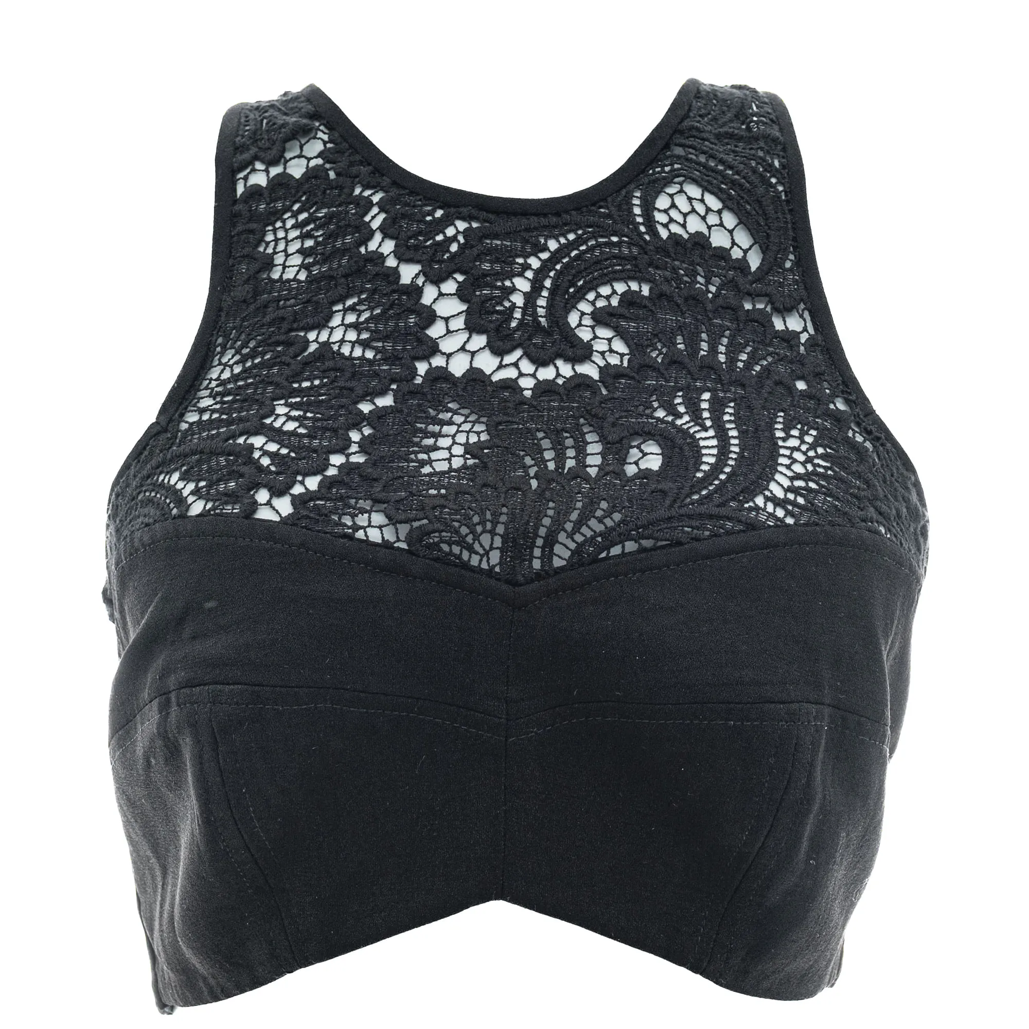 Top Paula Raia Renda Preto