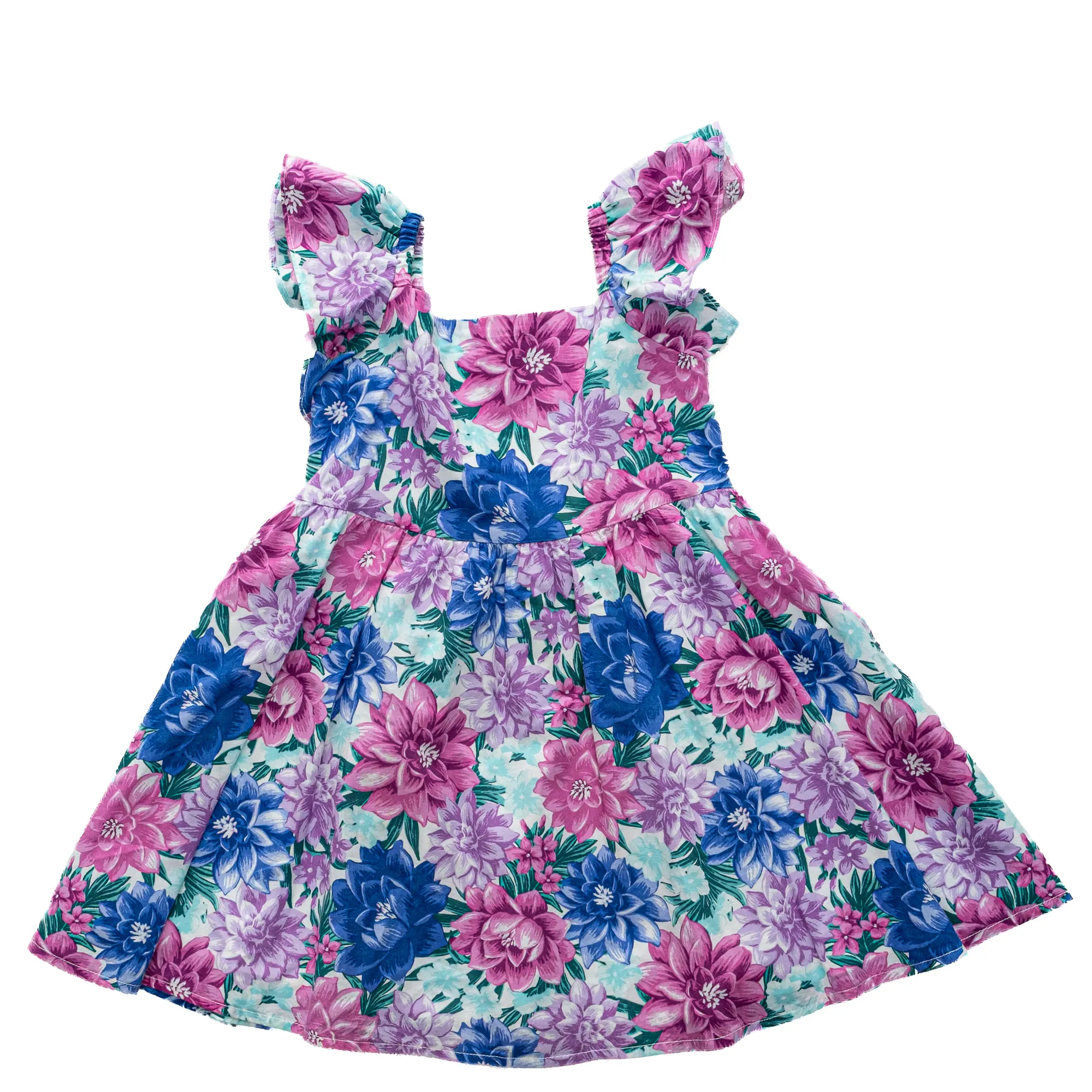 Vestido Janie and Jack Infantil Floral Rosa e Azul