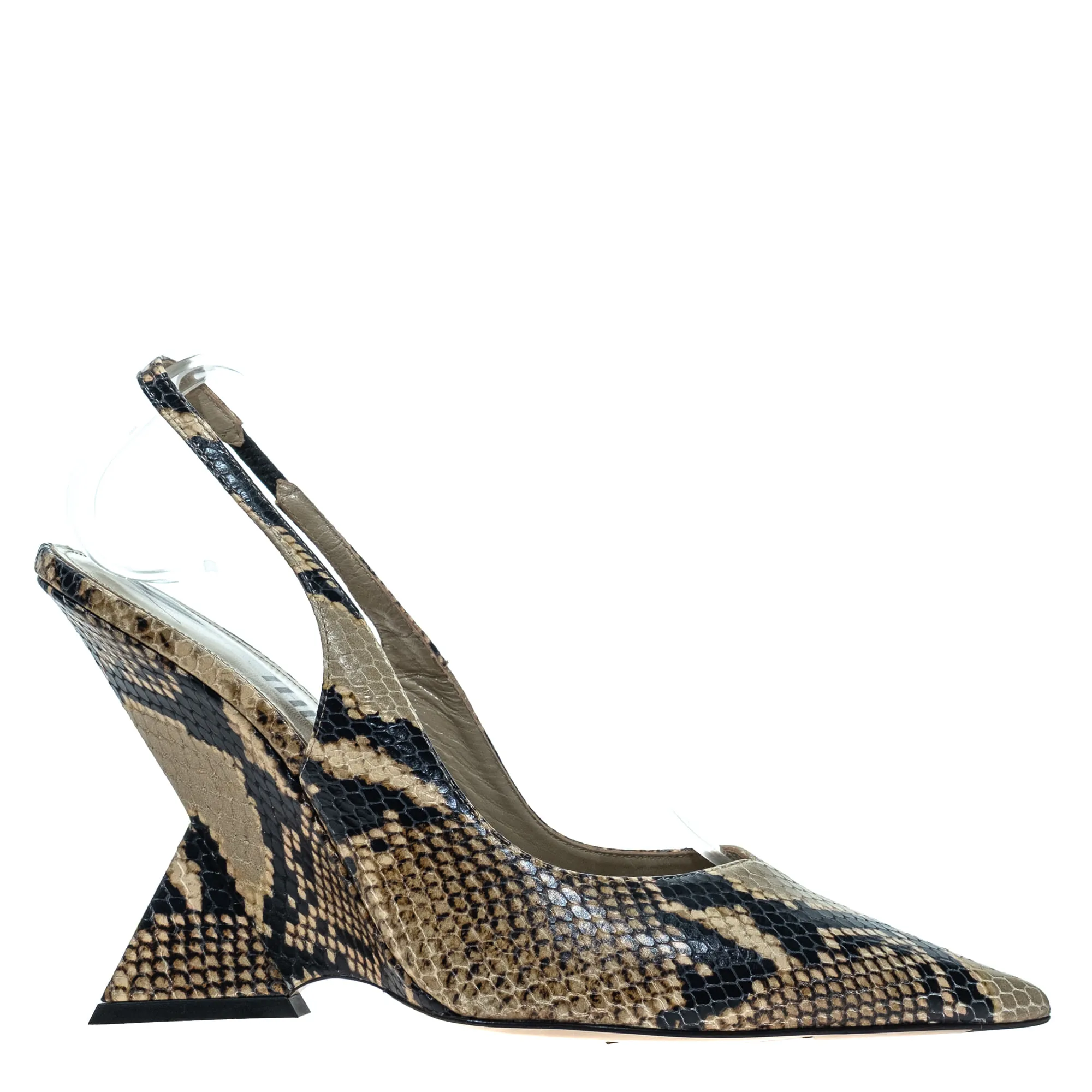 Sapato The Attico Cheope Slingback de Couro