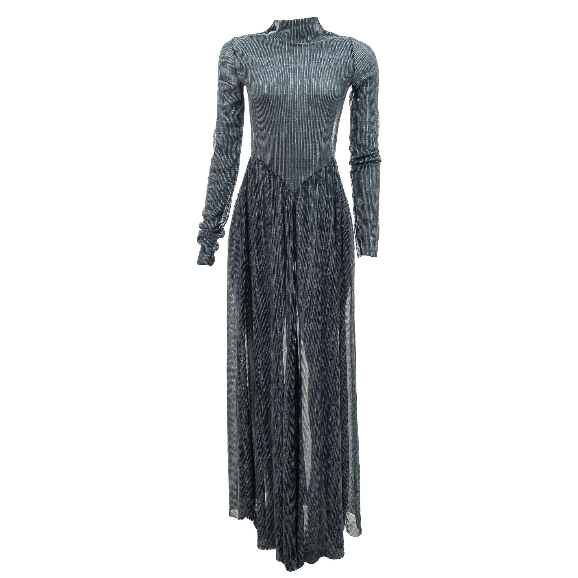 Vestido forte_forte Lurex Verde e Prata