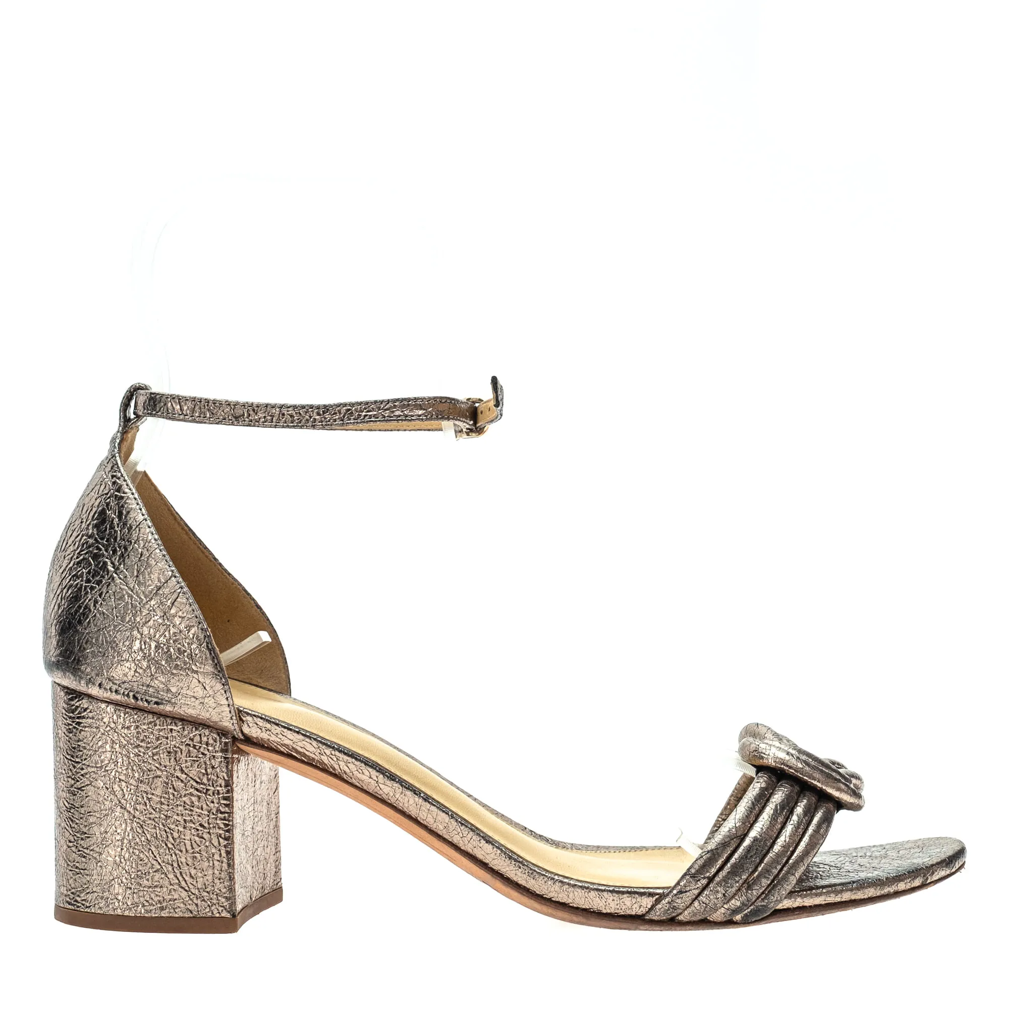 Sandalia Alexandre Birman Vicky 60 Kid Soft Dourada