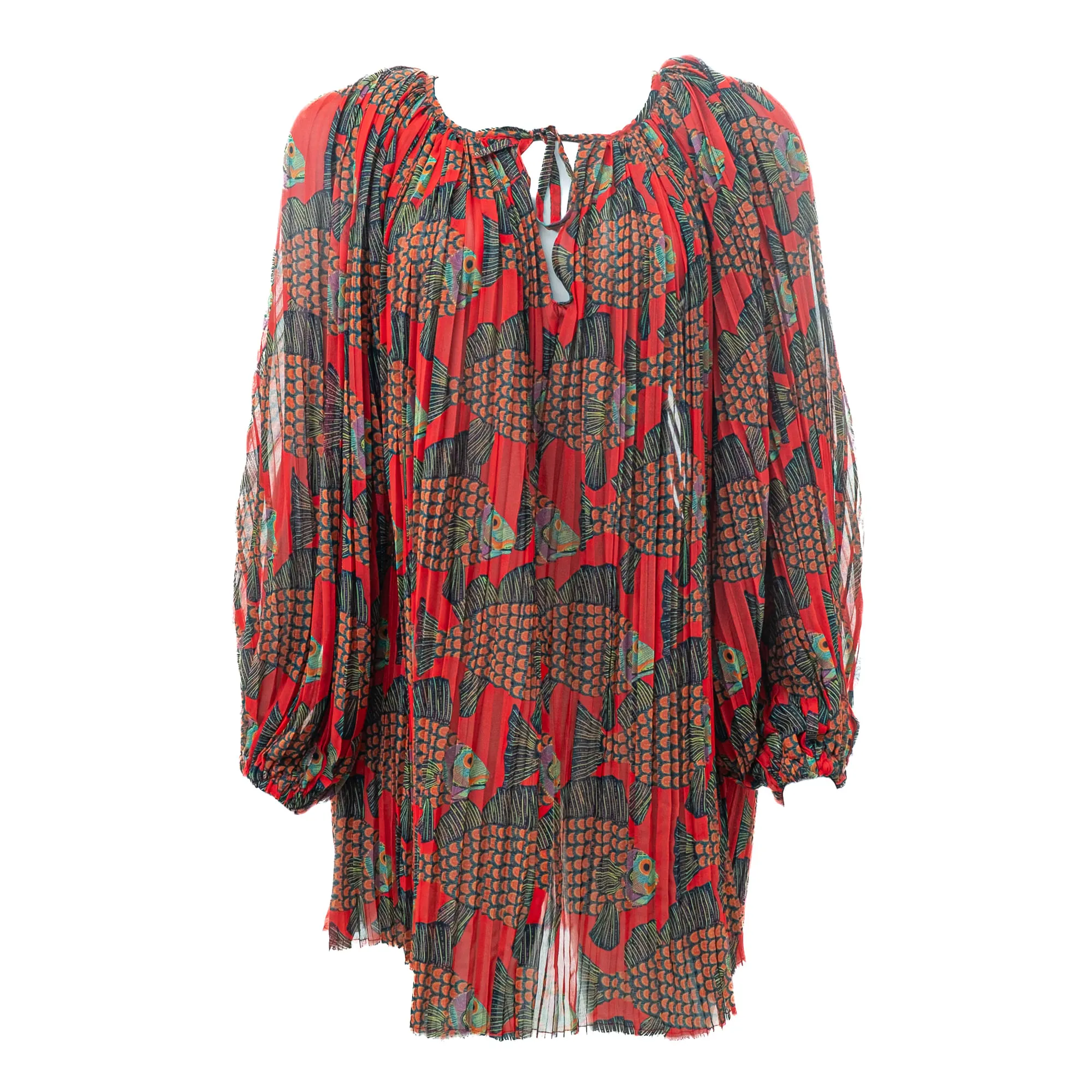 Vestido Lenny Niemeyer Plissado Estampado